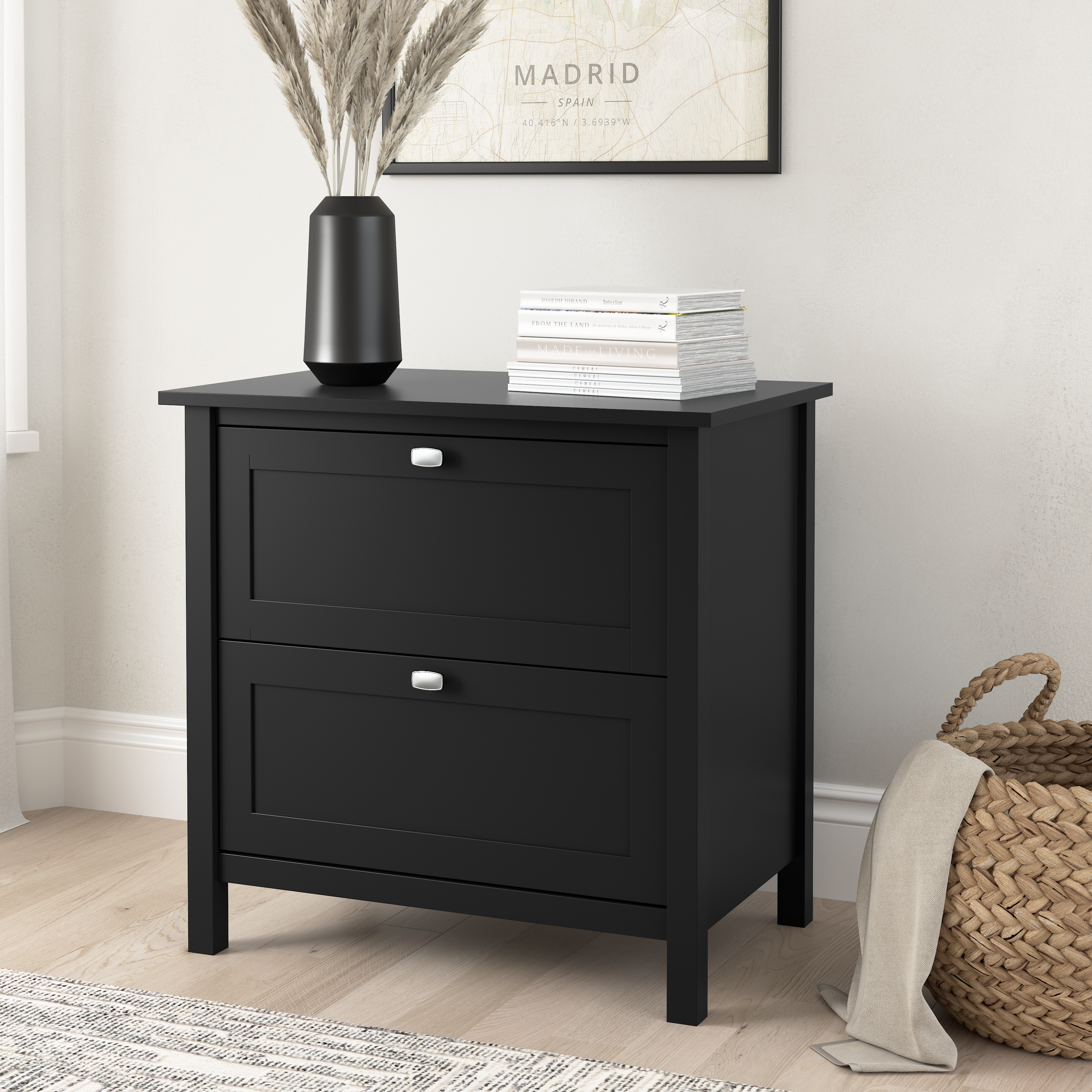 Shop Bush Furniture Broadview 2 Drawer Lateral File Cabinet 01 BDF131CBL-03 #color_classic black