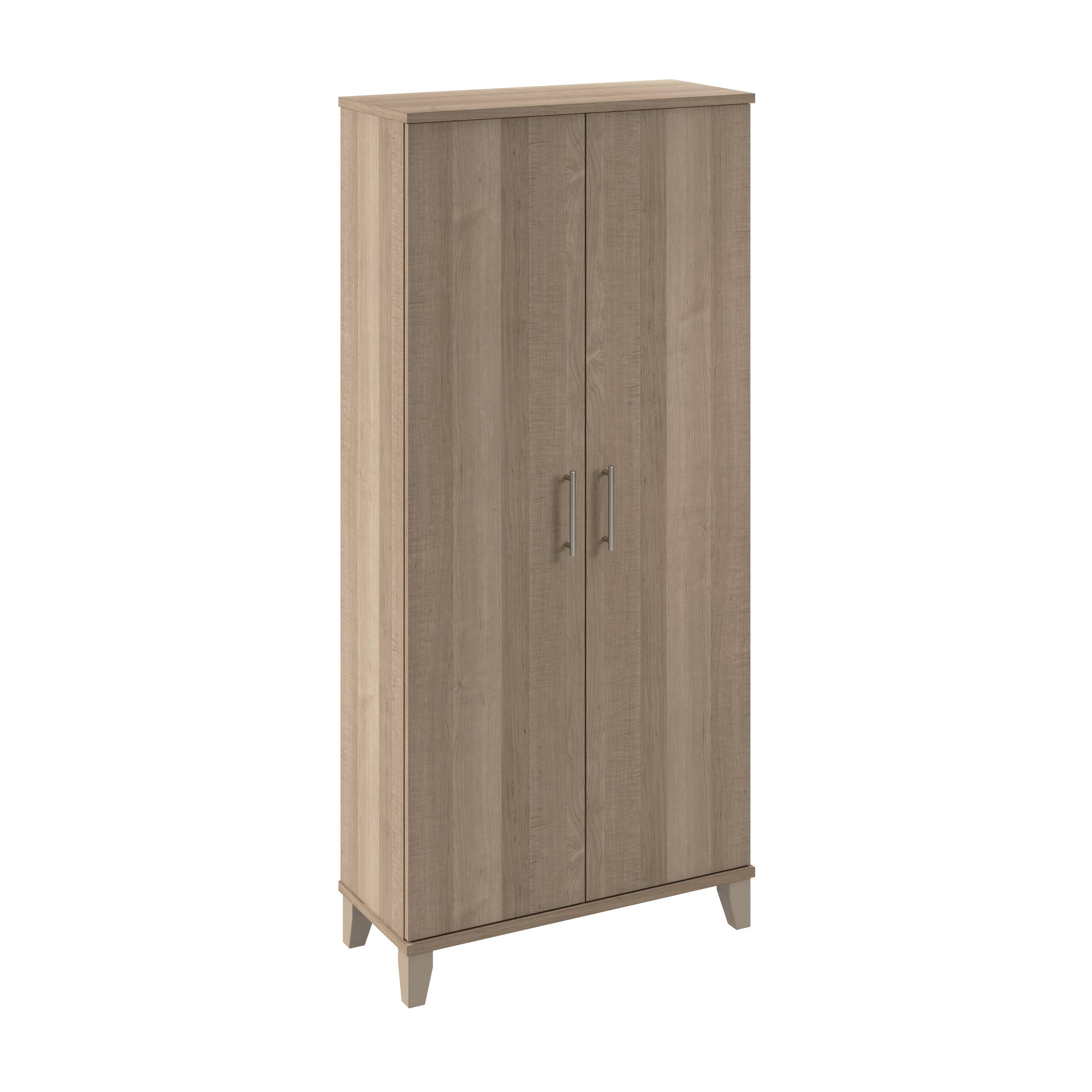 Shop Bush Furniture Somerset Tall Storage Cabinet with Doors and Shelves 02 STS165AG #color_ash gray