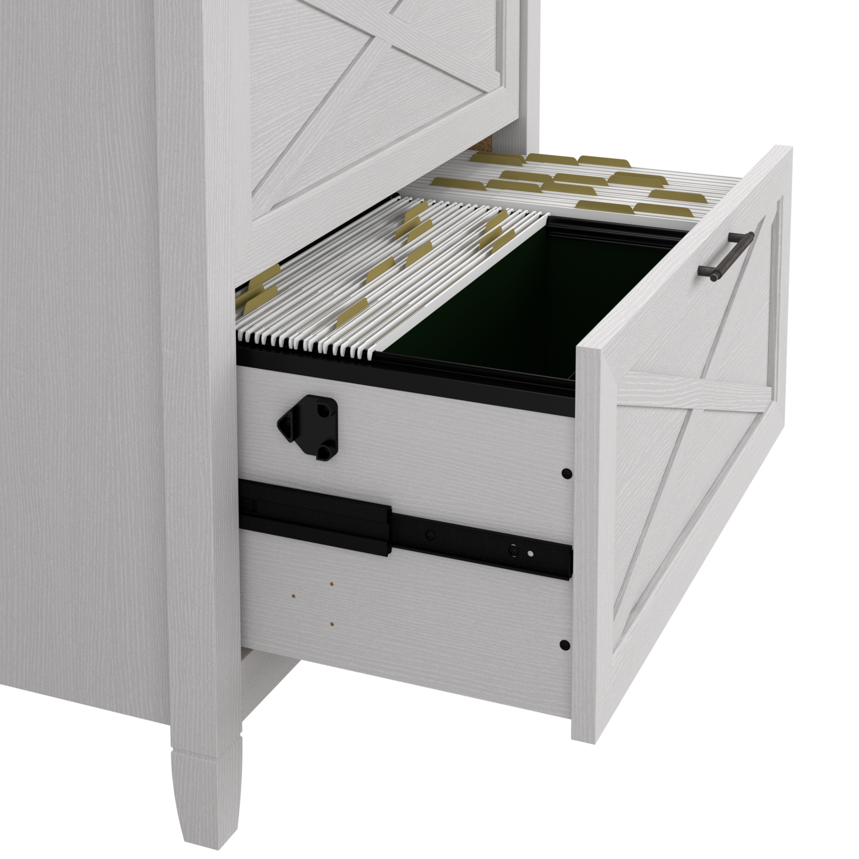 Shop Bush Furniture Key West 2 Drawer Lateral File Cabinet 07 KWF130WT-03 #color_pure white oak