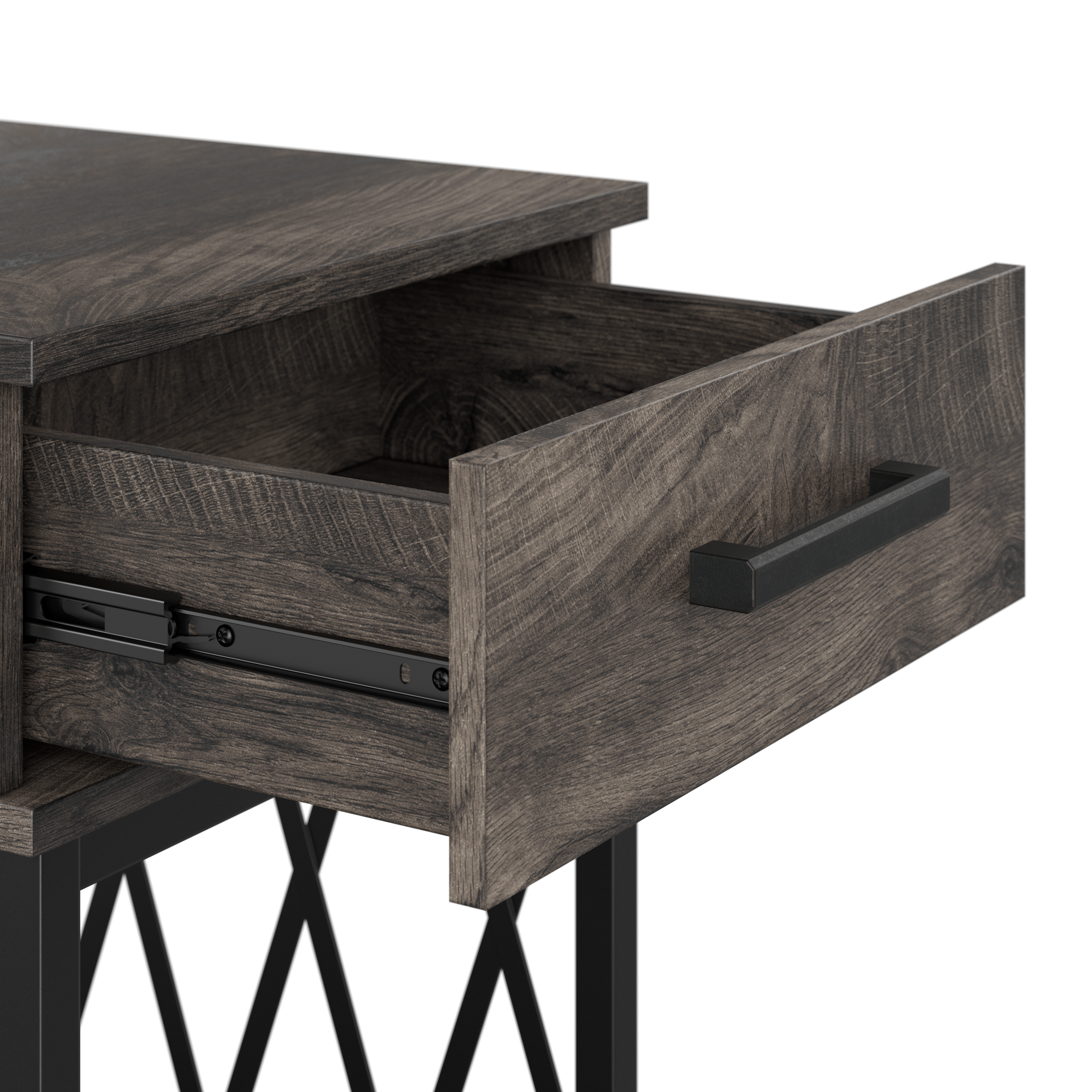 Shop Bush Furniture City Park Industrial End Table with Drawer 07 CPT118GH-03 #color_dark gray hickory