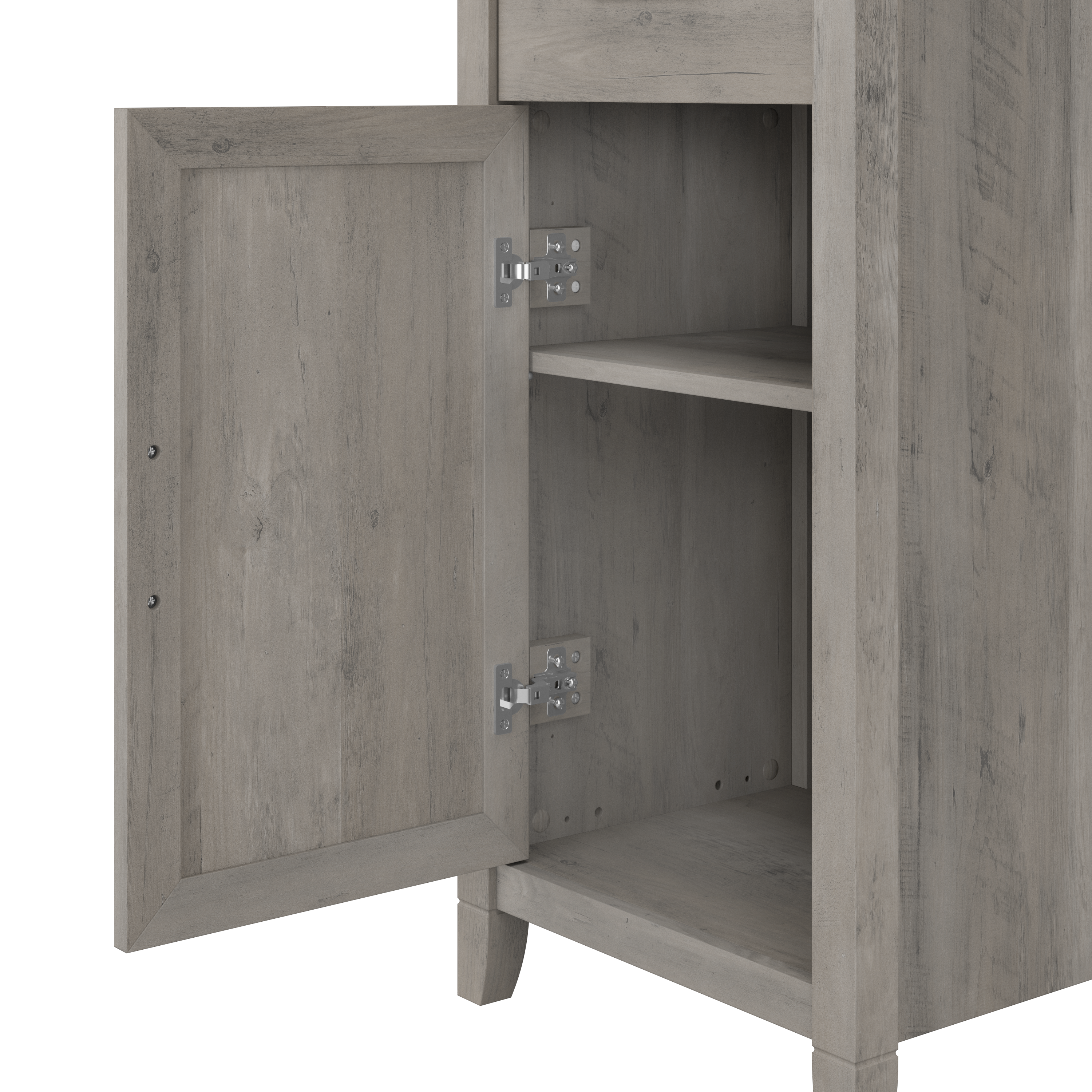 Shop Bush Furniture Key West Tall Bathroom Storage Cabinet 07 KWS168DG-03 #color_driftwood gray