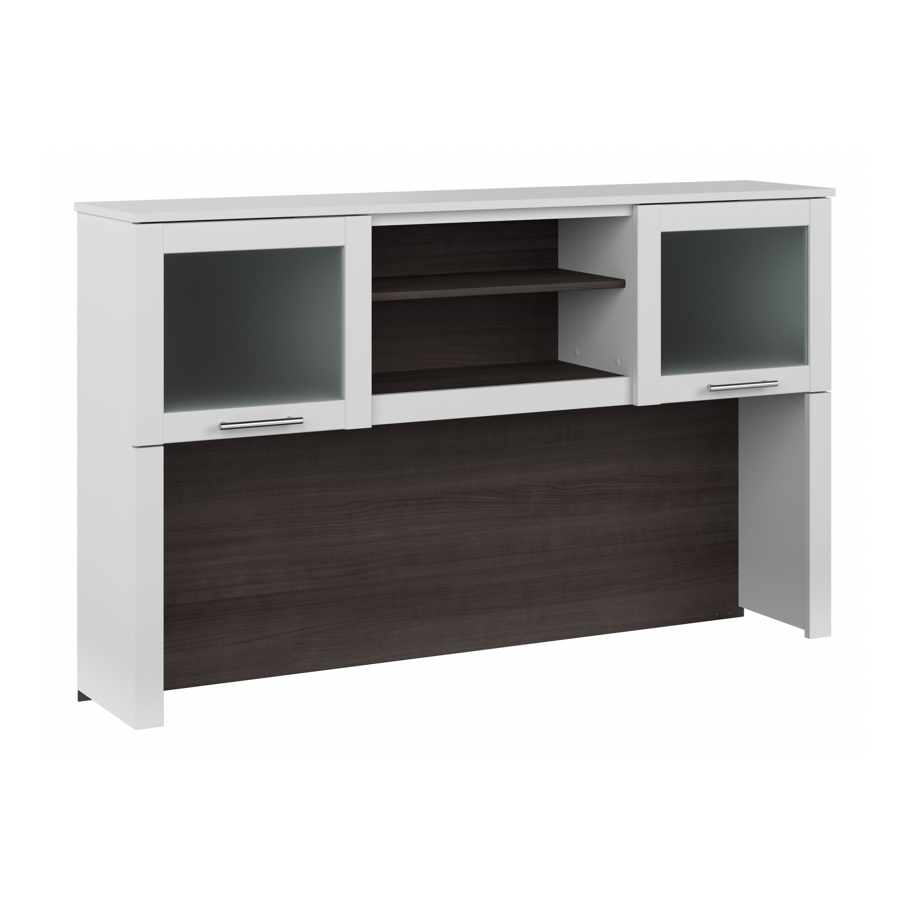 Shop Bush Furniture Somerset 60W Desk Hutch 02 WC81031 #color_storm gray/white