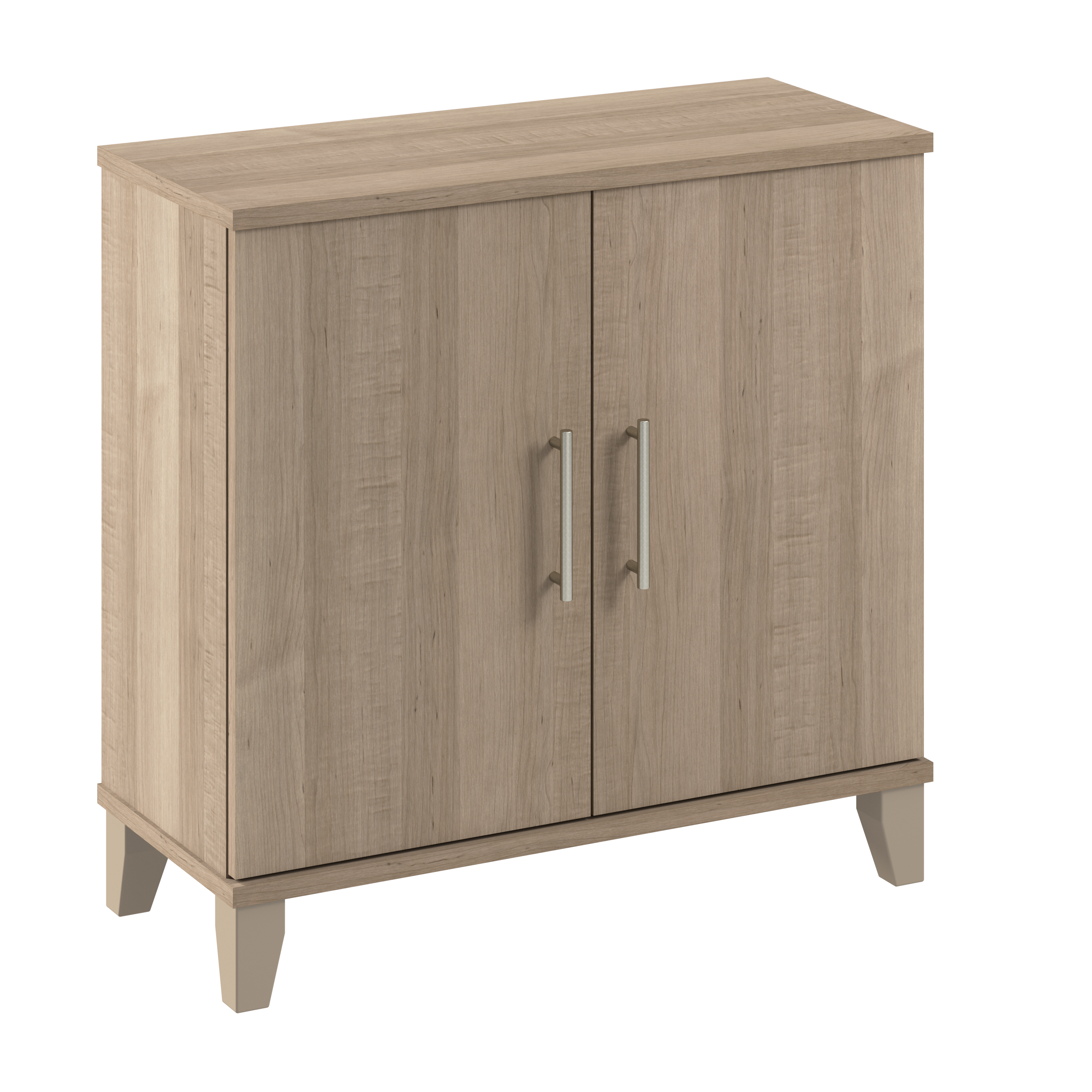 Shop Bush Furniture Somerset Small Storage Cabinet with Doors and Shelves 02 STS130AG #color_ash gray