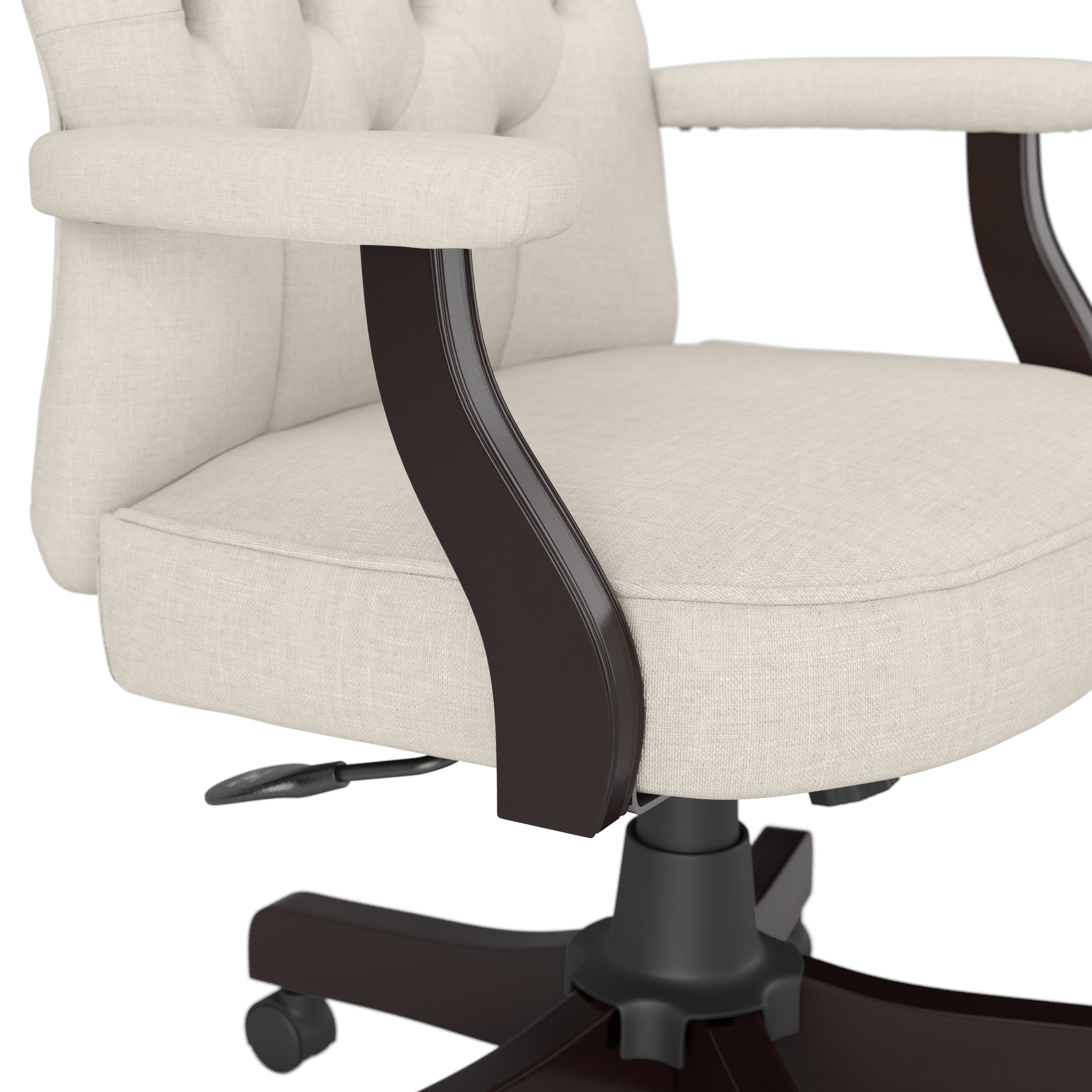 Shop Bush Business Furniture Arden Lane High Back Tufted Office Chair with Arms 08 CH2303CRF-03 #color_cream fabric