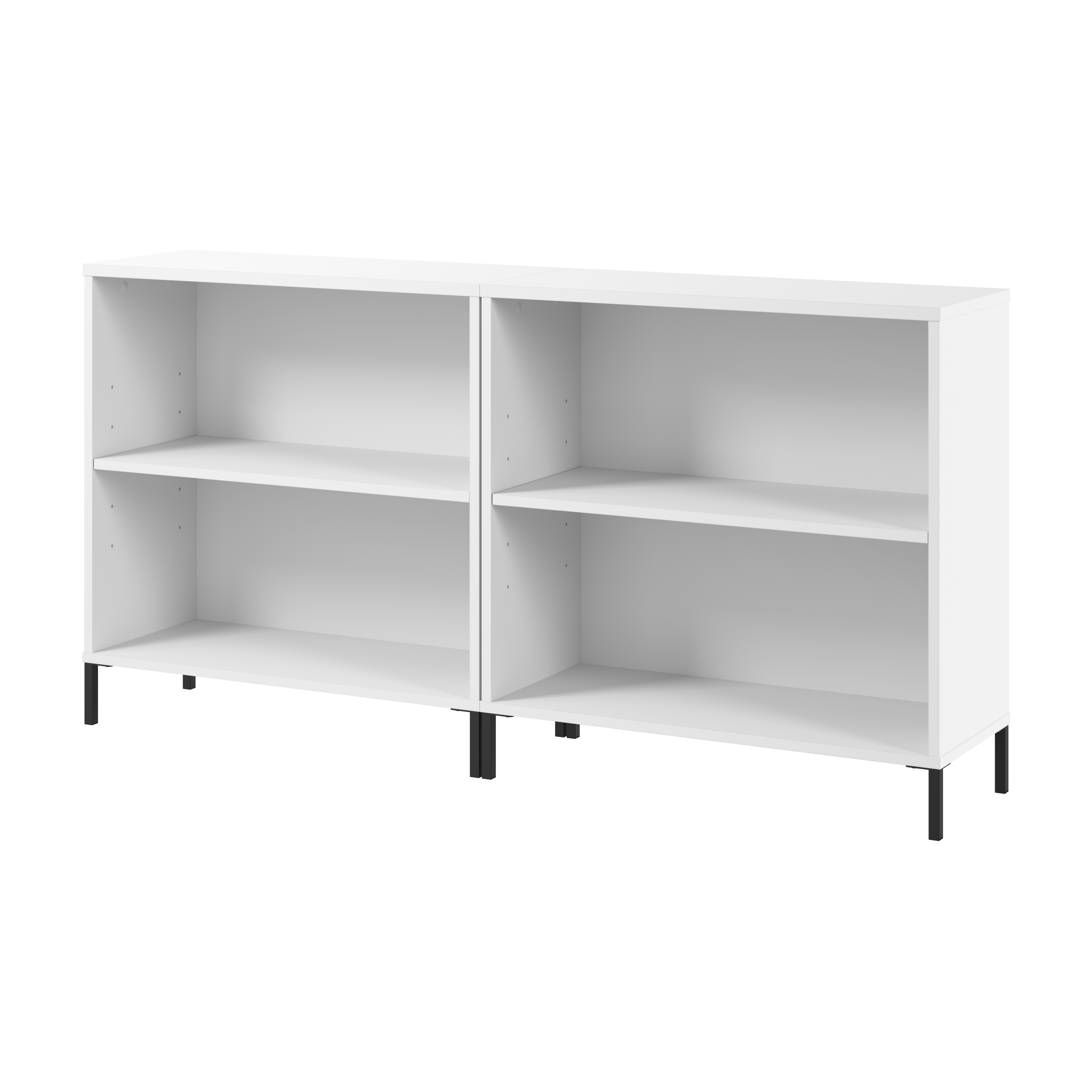 Shop Bush Furniture Soho 2 Shelf Bookcase - Set of 2 02 SHH002WH #color_white