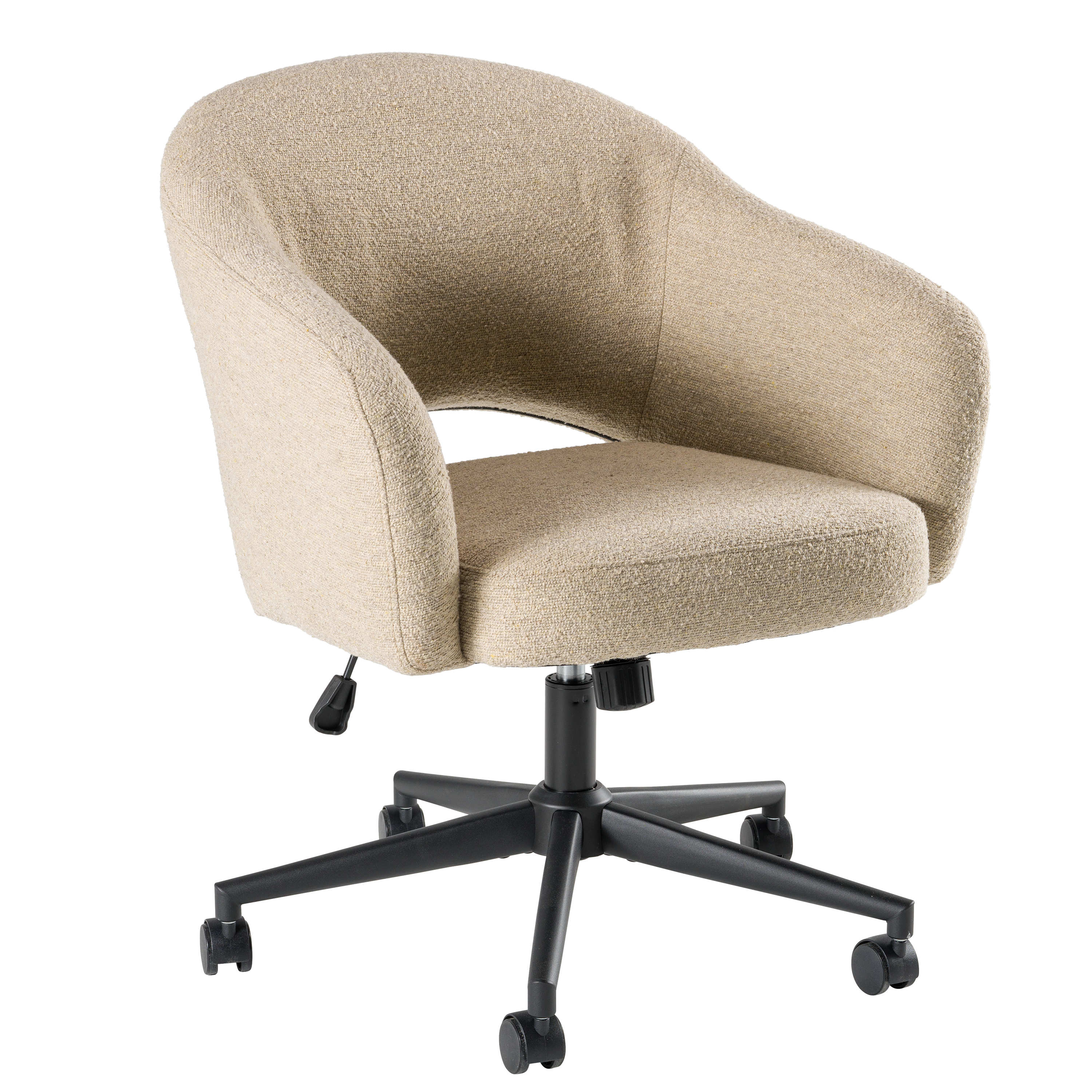 Shop Bush Furniture Fairfax Mid Century Modern Desk Chair for Home Office 02 CH4401CBF-03 #color_cool beige fabric