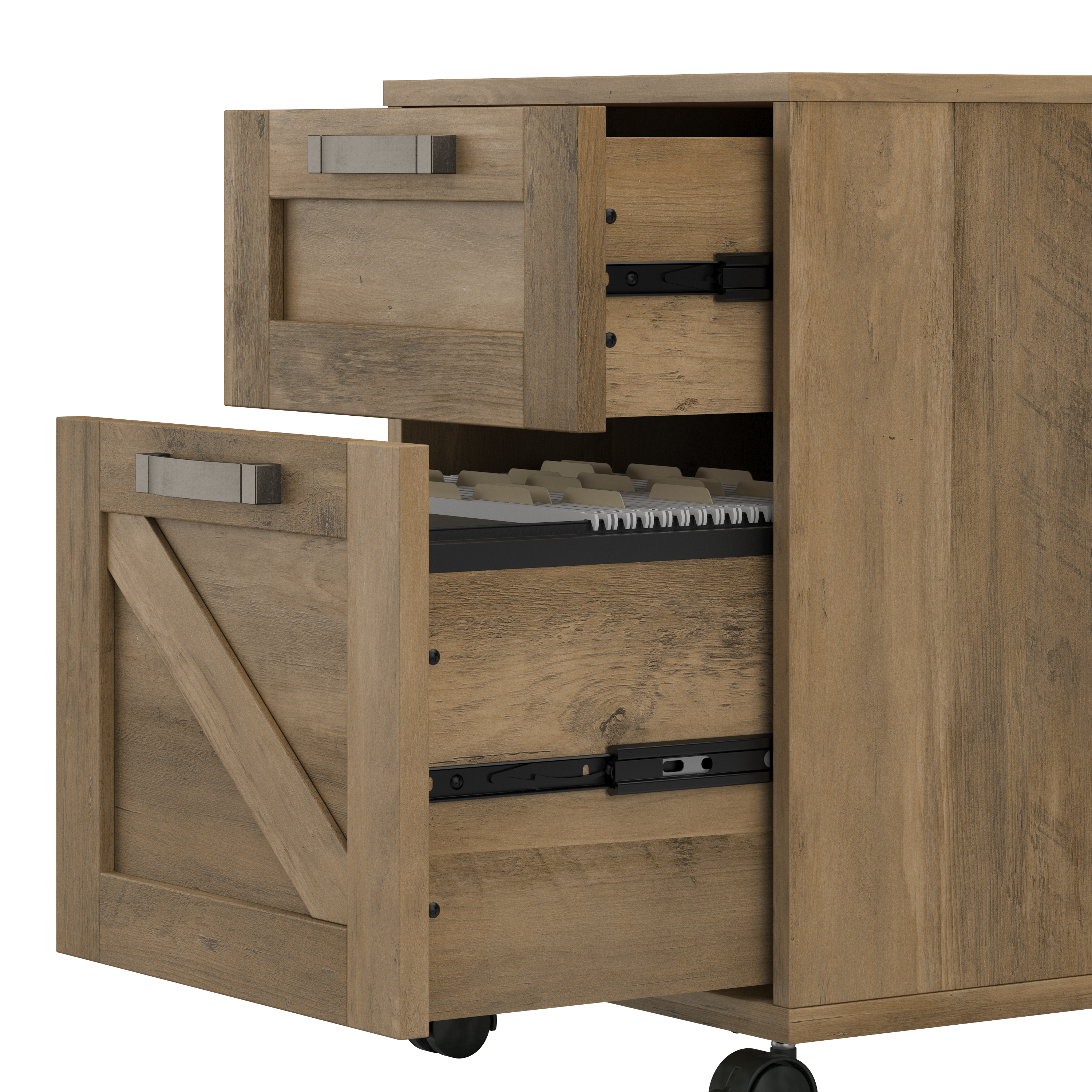 Shop Bush Furniture Knoxville 2 Drawer Mobile File Cabinet 07 CGF116RCP-03 #color_reclaimed pine