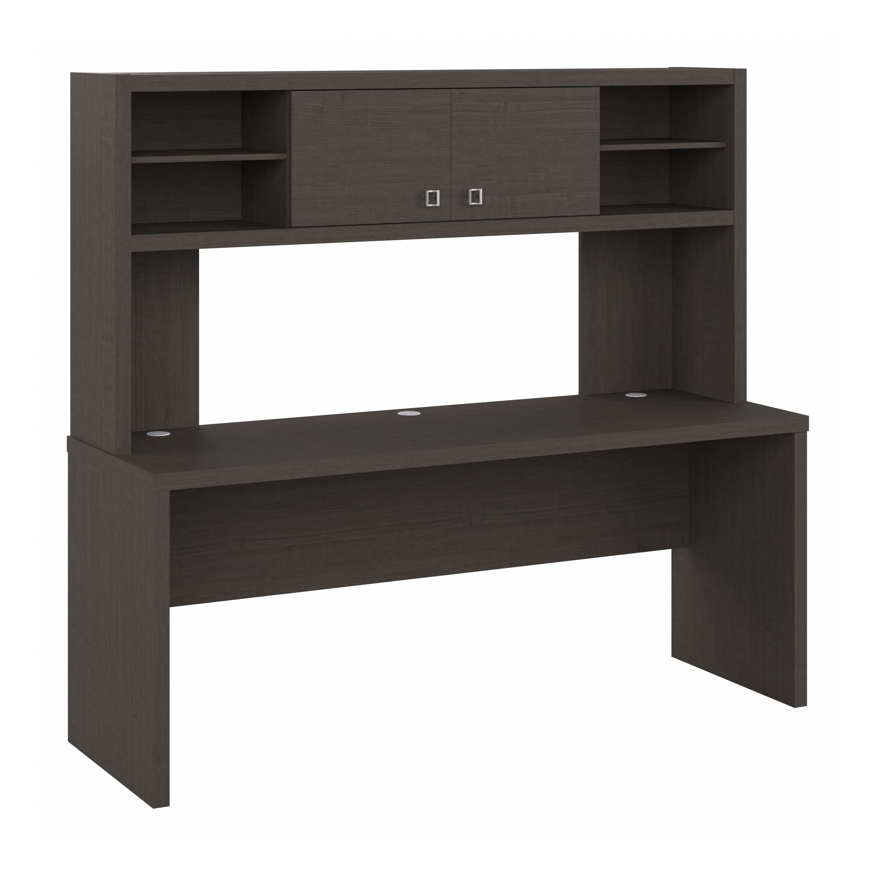 Shop Bush Business Furniture Echo 72W Computer Desk with Hutch 02 ECH056CM #color_charcoal maple