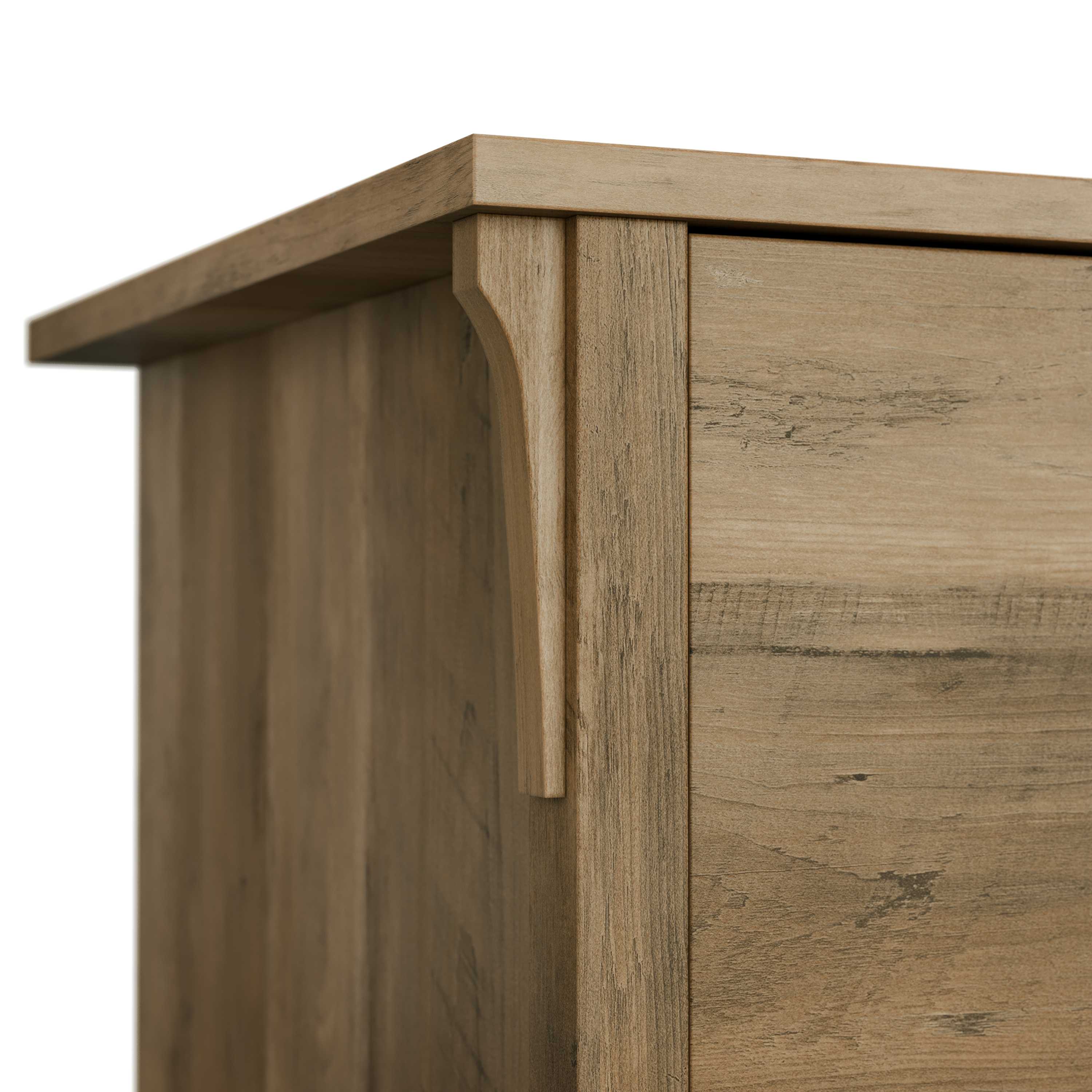 Shop Bush Furniture Salinas Accent Storage Cabinet with Doors 08 SAS147RCP-03 #color_reclaimed pine