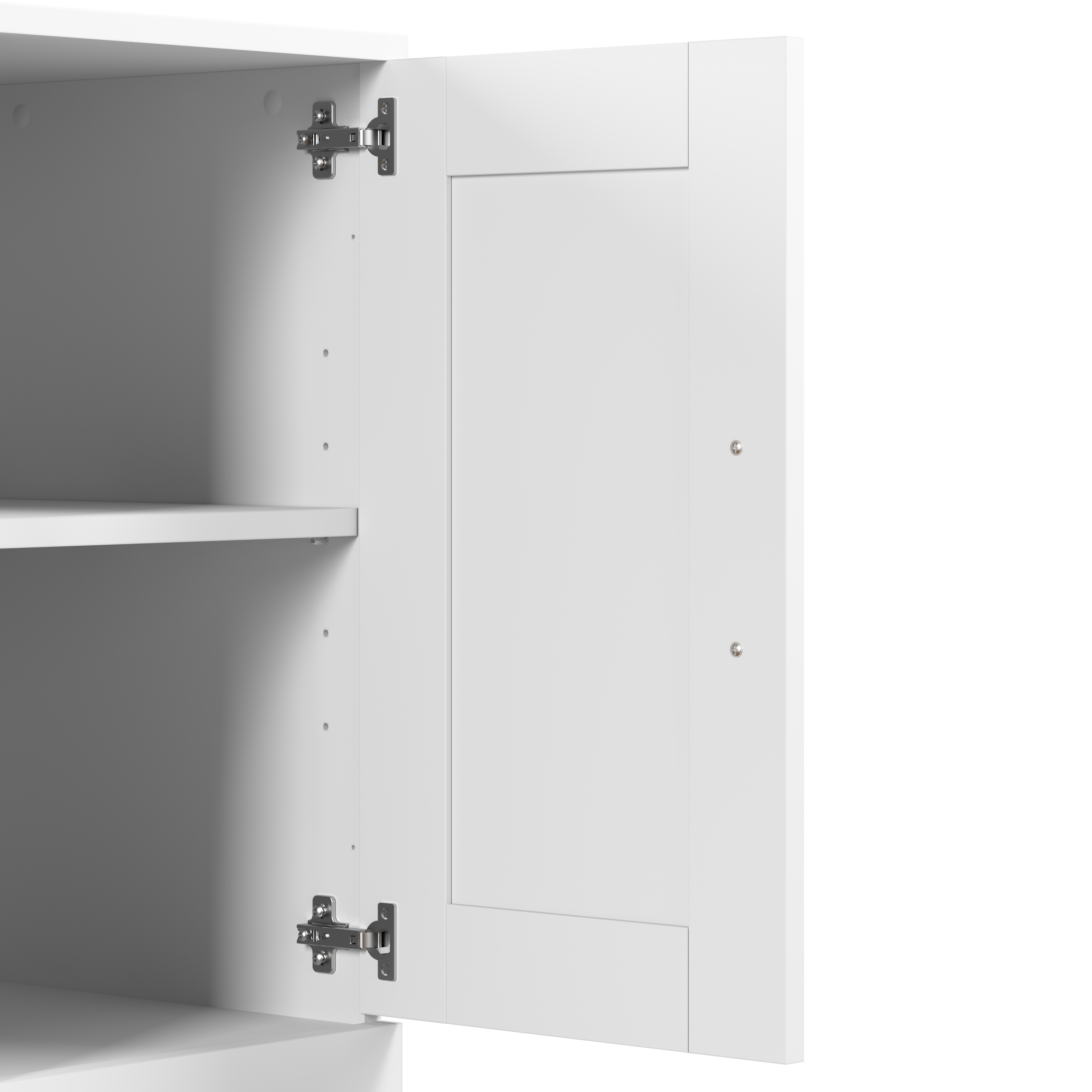 Shop Bush Business Furniture Hampton Heights 60W Bookshelf with Doors 07 HHS260WHK #color_white