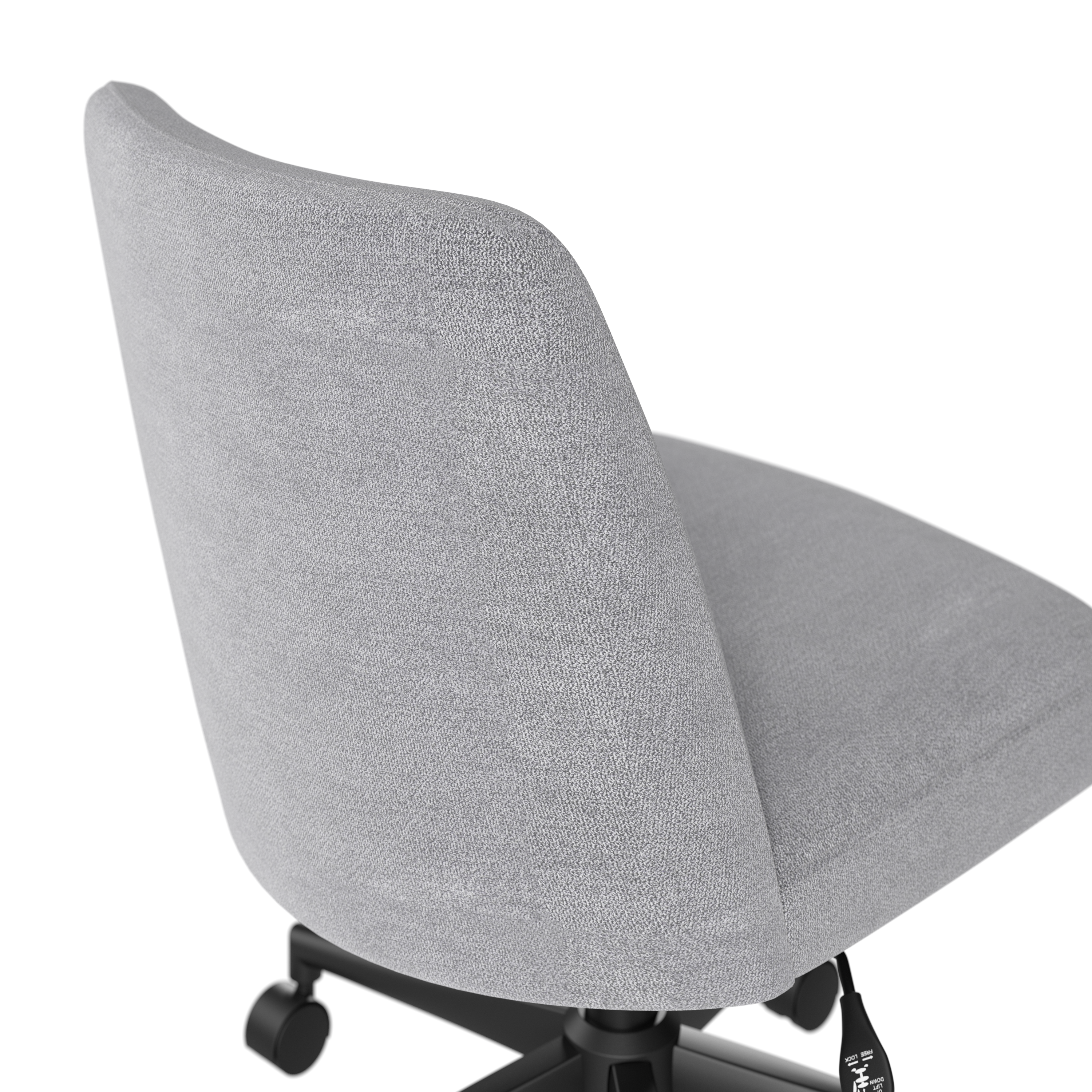 Shop Bush Furniture Serenity Mid Back Armless Office Chair with Wheels 09 CH4101CGF-03 #color_cool gray fabric