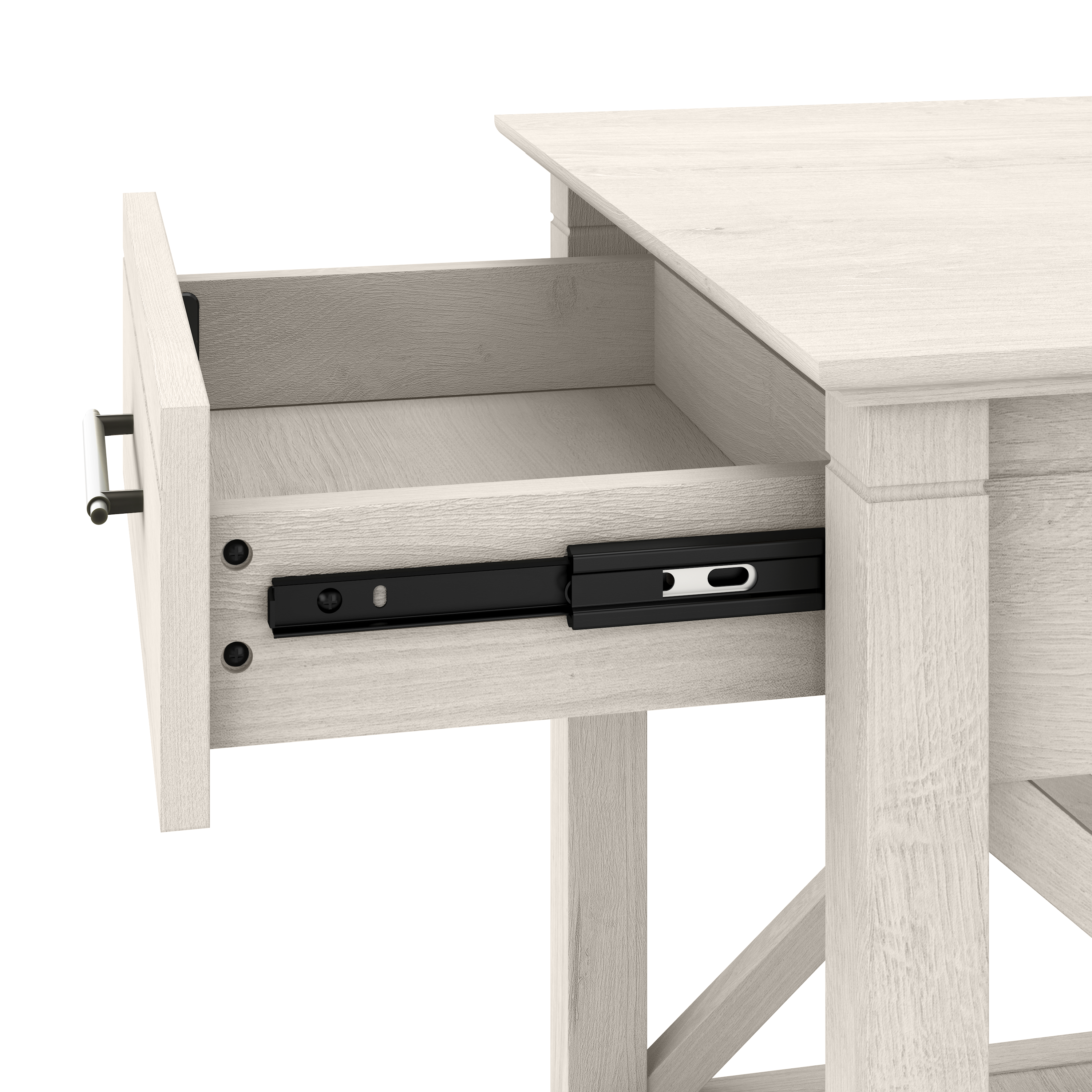 Shop Bush Furniture Key West End Table with Storage 07 KWT120LW-03 #color_linen white oak