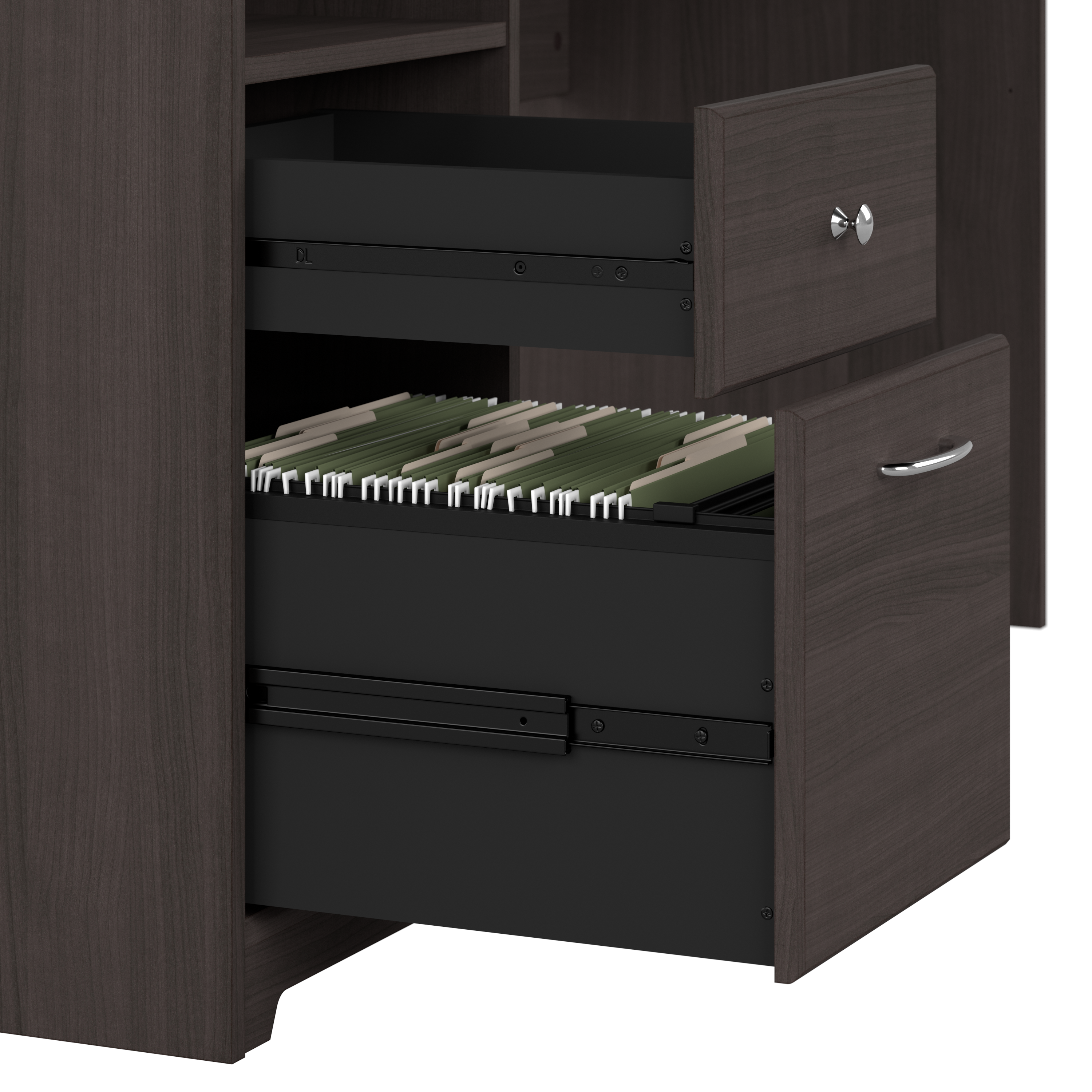 Shop Bush Furniture Cabot 60W Computer Desk with Drawers 08 WC31760 #color_heather gray