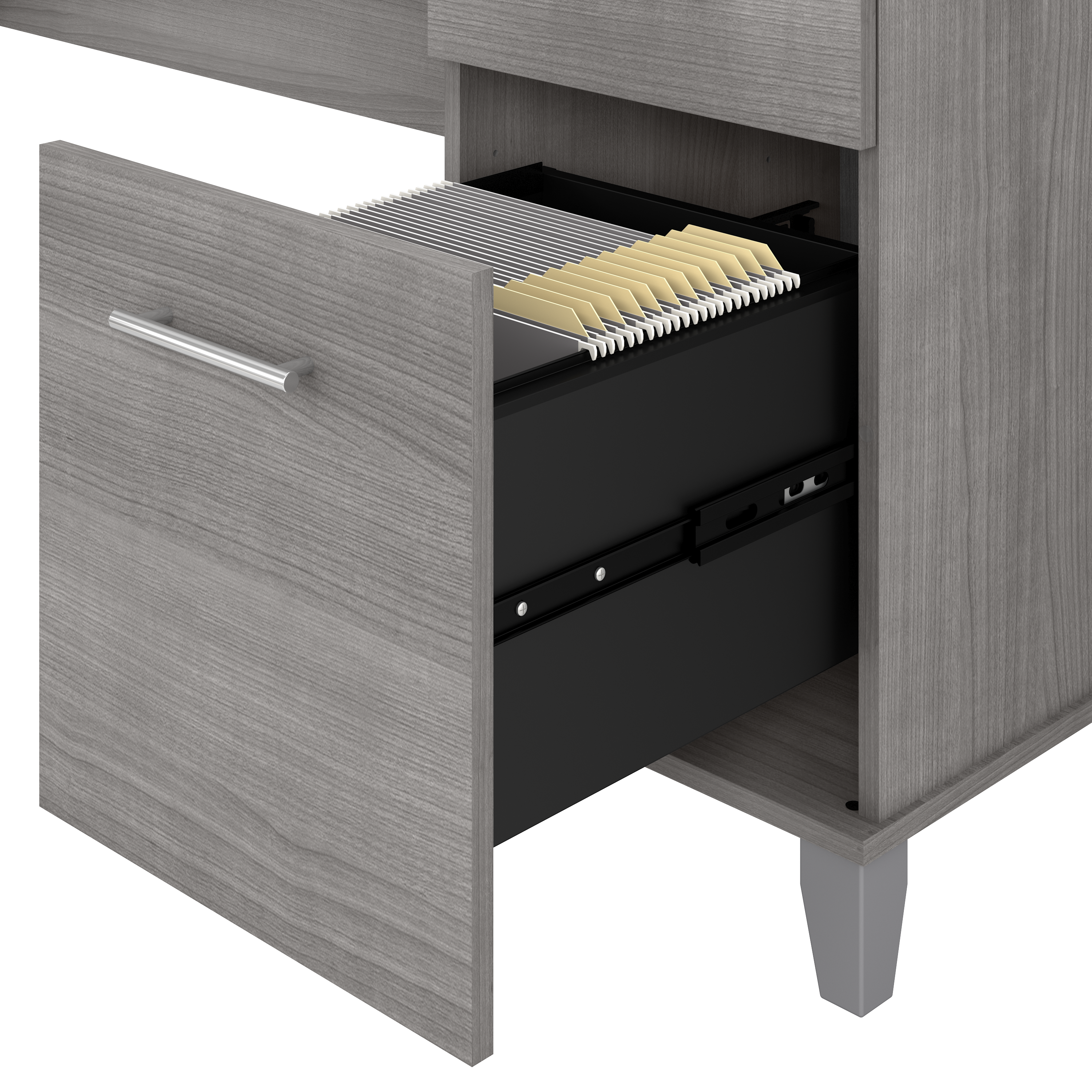 Shop Bush Furniture Somerset 72W Office Desk with Drawers 08 WC81272 #color_platinum gray