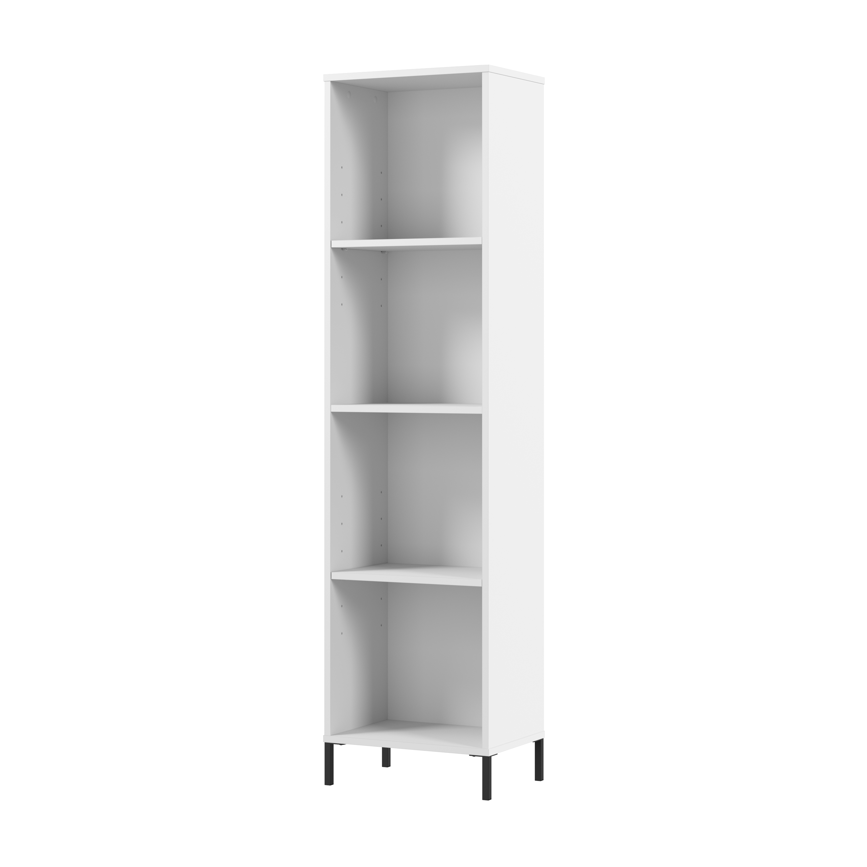 Shop Bush Furniture Soho Narrow Bookcase 02 SHB117WH-Z #color_white