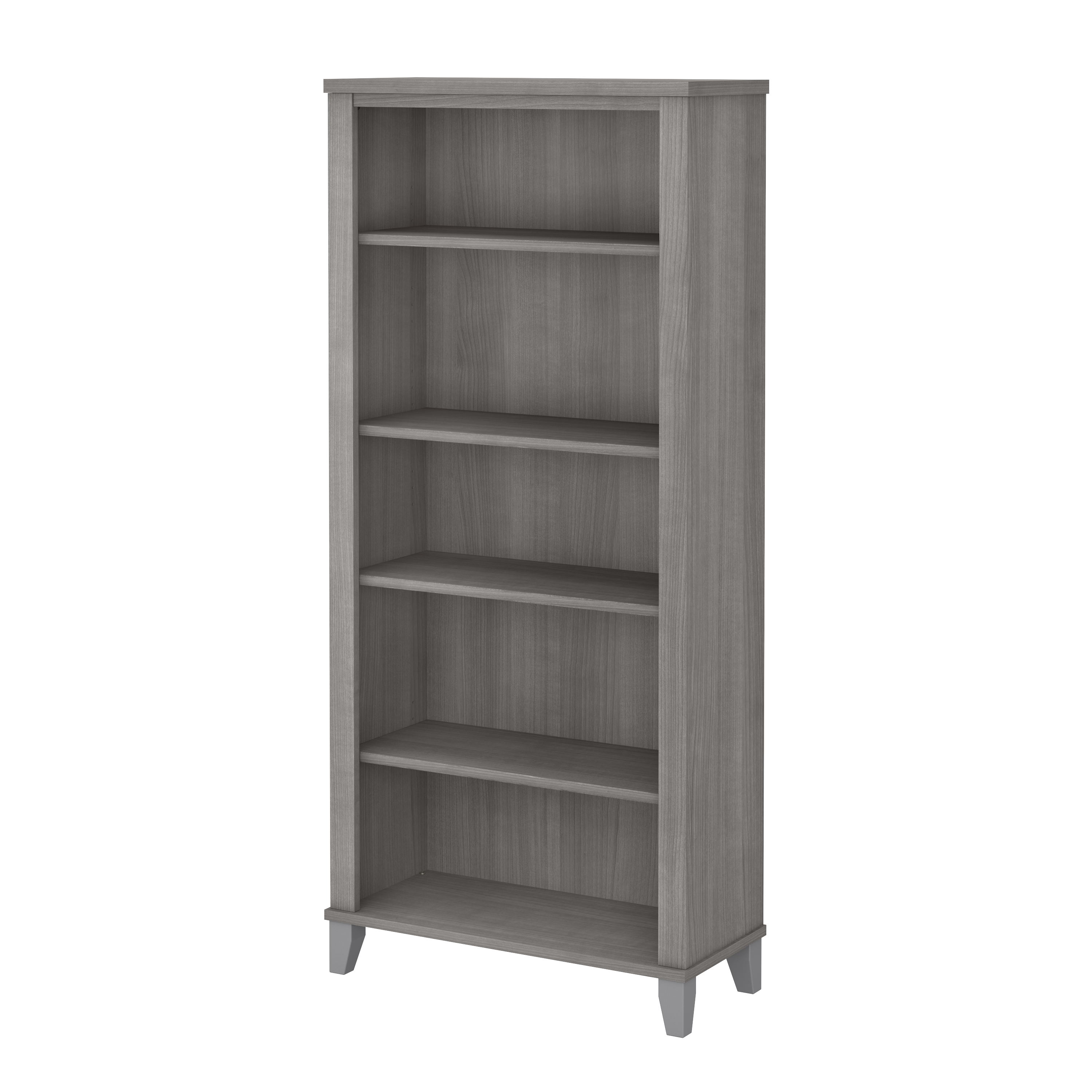 Shop Bush Furniture Somerset Tall 5 Shelf Bookcase 02 WC81265 #color_platinum gray