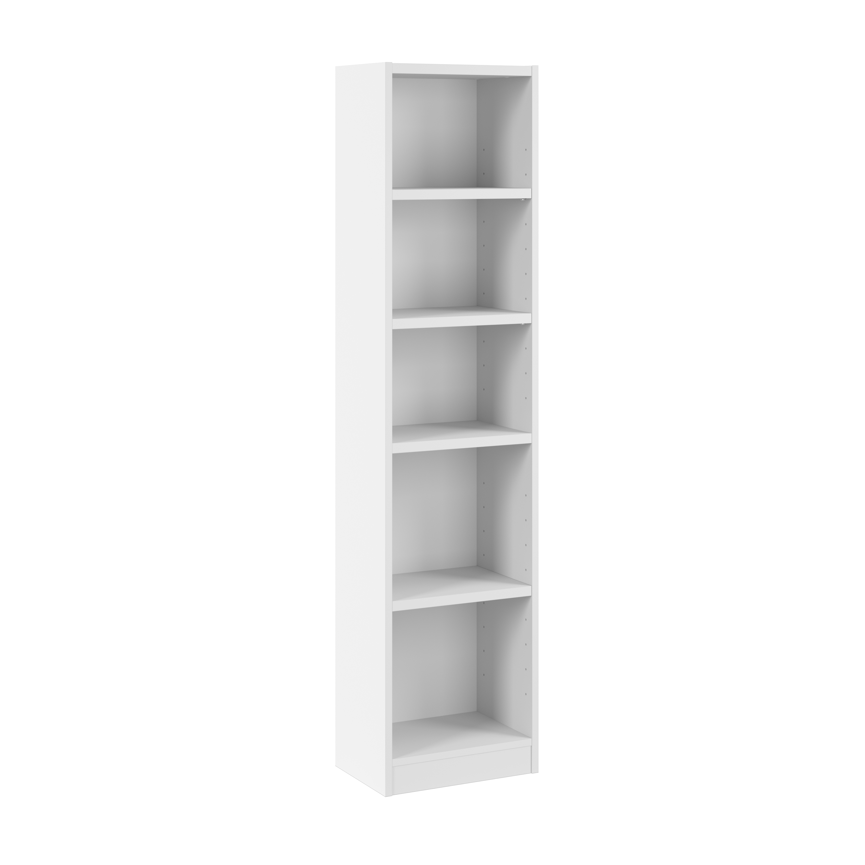 Shop Bush Furniture Universal 17W Narrow 5 Shelf Bookcase 02 UBB117WH #color_white