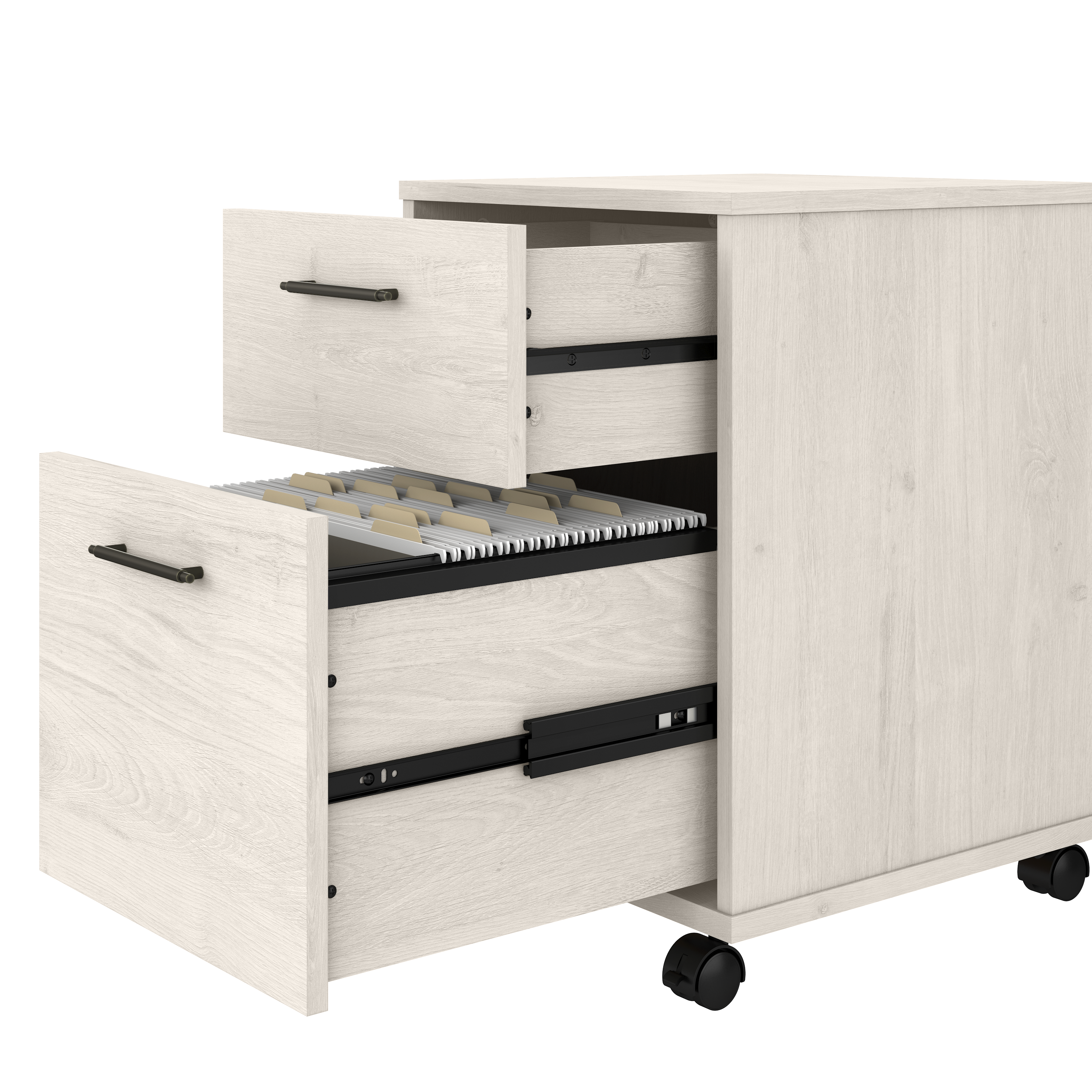 Shop Bush Furniture Key West 2 Drawer Mobile File Cabinet 07 KWF116LW-03 #color_linen white oak