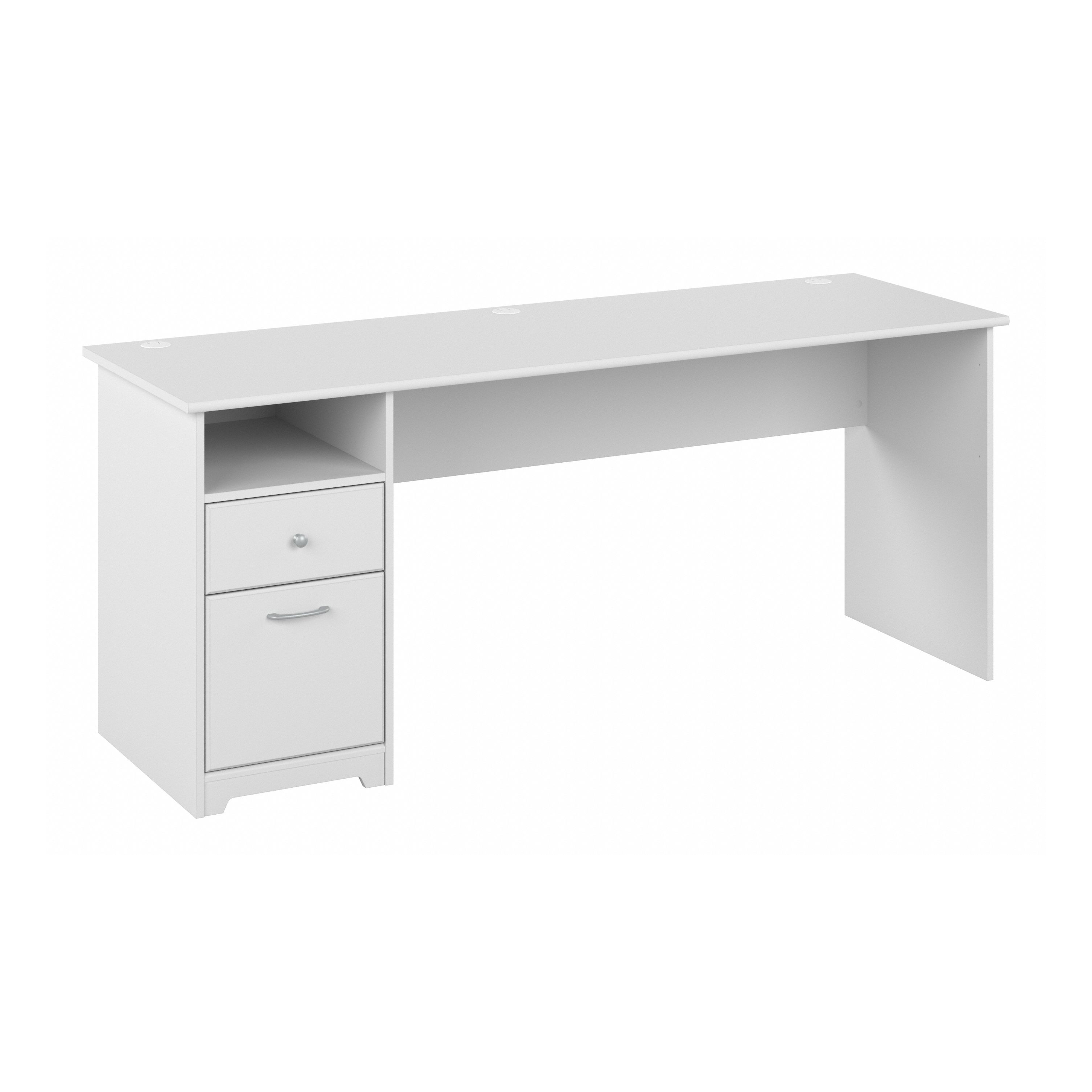 Shop Bush Furniture Cabot 72W Computer Desk with Drawers 02 WC31972 #color_white