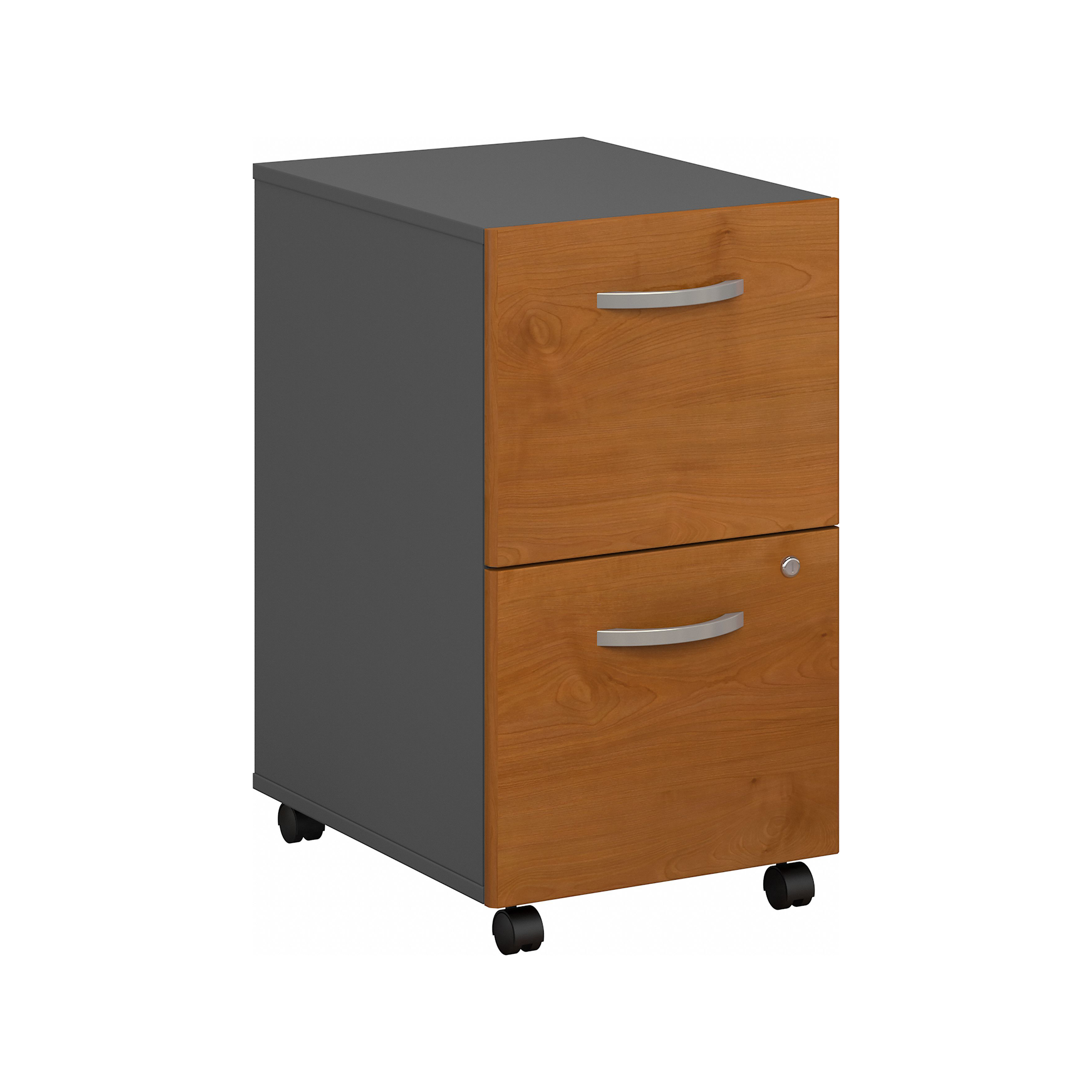 Shop Bush Business Furniture Series C 2 Drawer Mobile File Cabinet - Assembled 02 WC72452SU #color_natural cherry/graphite gray