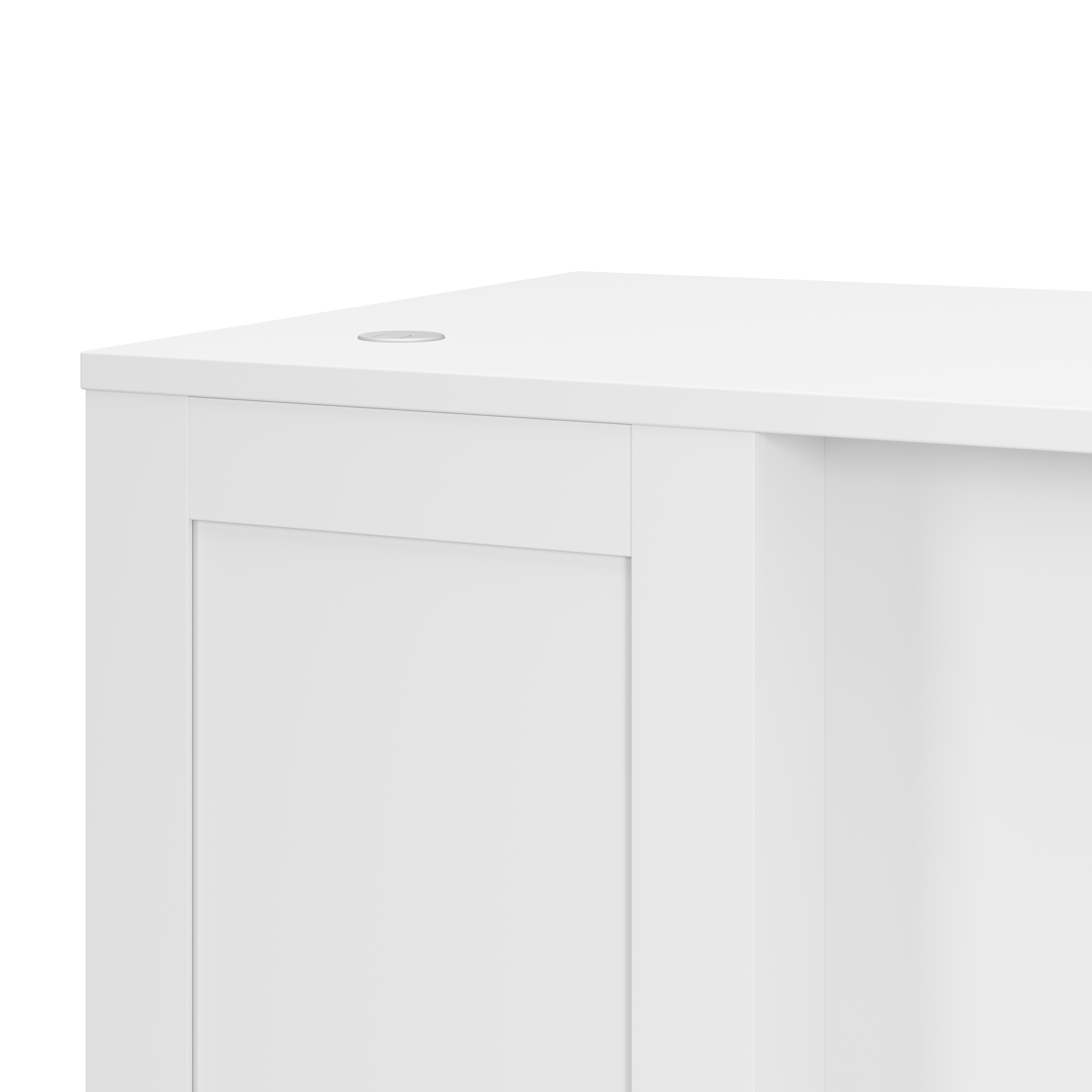 Shop Bush Business Furniture Hampton Heights 72W x 30D U Station with 3 Drawer Mobile File Cabinet 08 HHD002WH #color_white