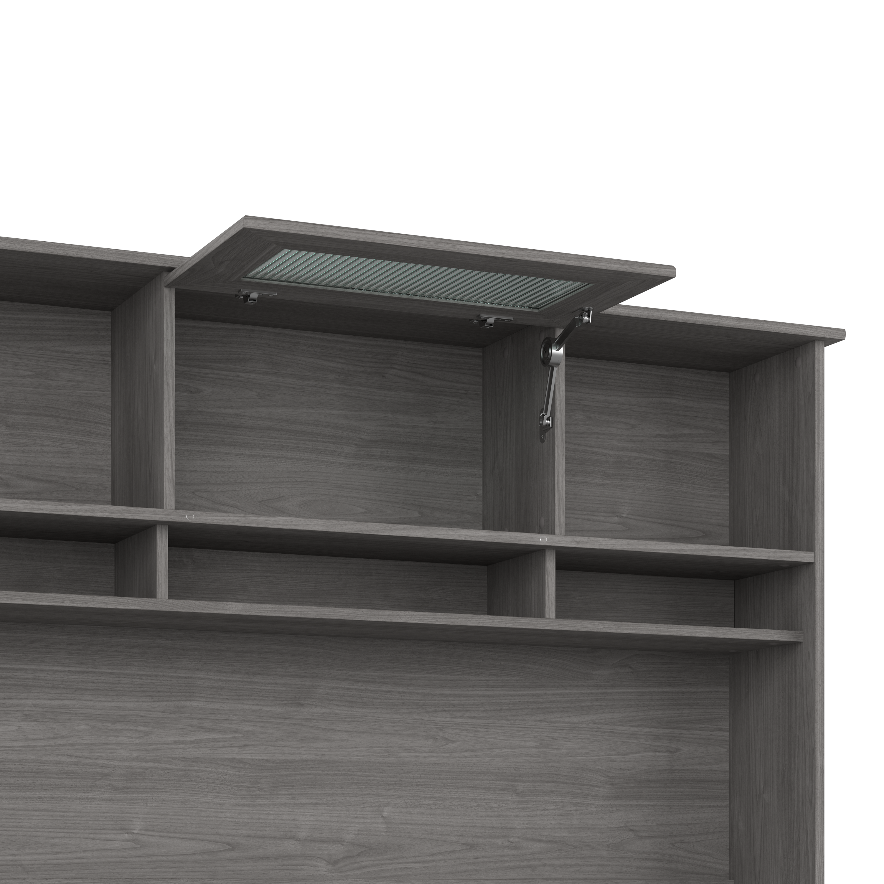 Shop Bush Furniture Cabot 60W L Shaped Computer Desk with Hutch and Drawers 07 CAB046MG #color_modern gray