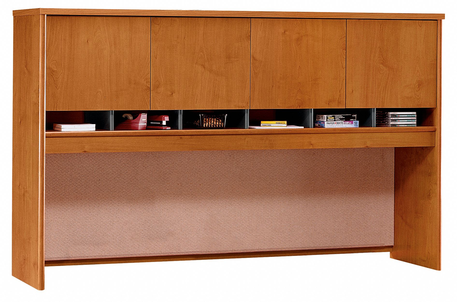 Shop Bush Business Furniture Series C 72W 4 Door Hutch 02 WC72477K #color_natural cherry