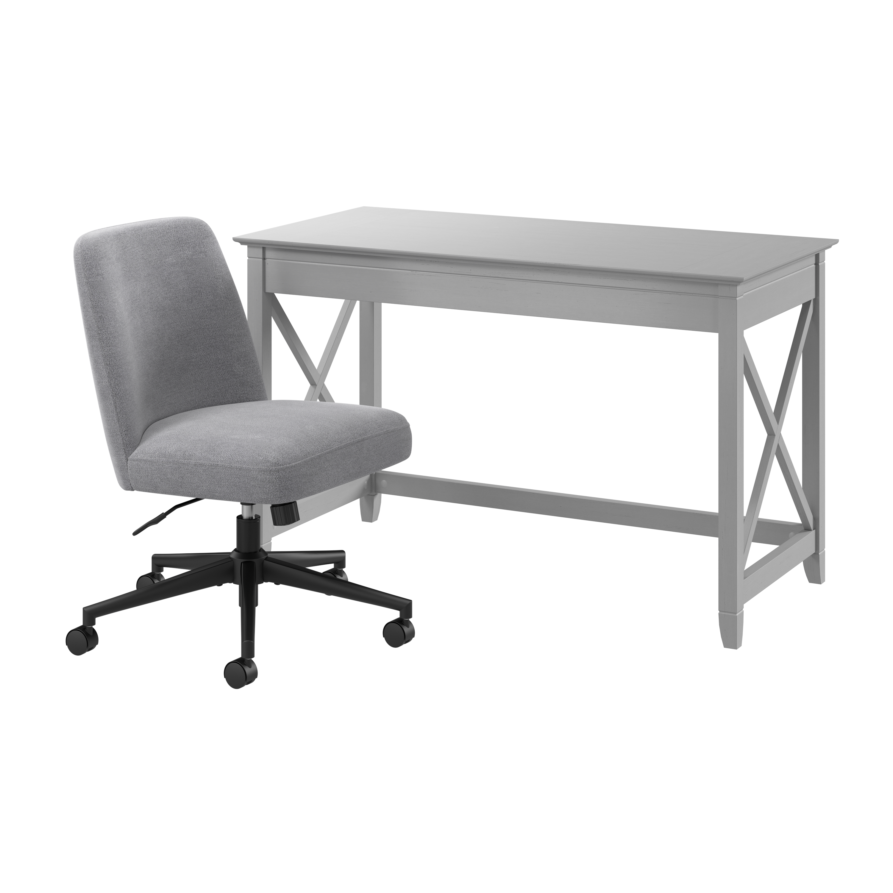 Shop Bush Furniture Key West 48W x 24D Writing Desk and Chair Set 02 KWS103CG #color_cape cod gray