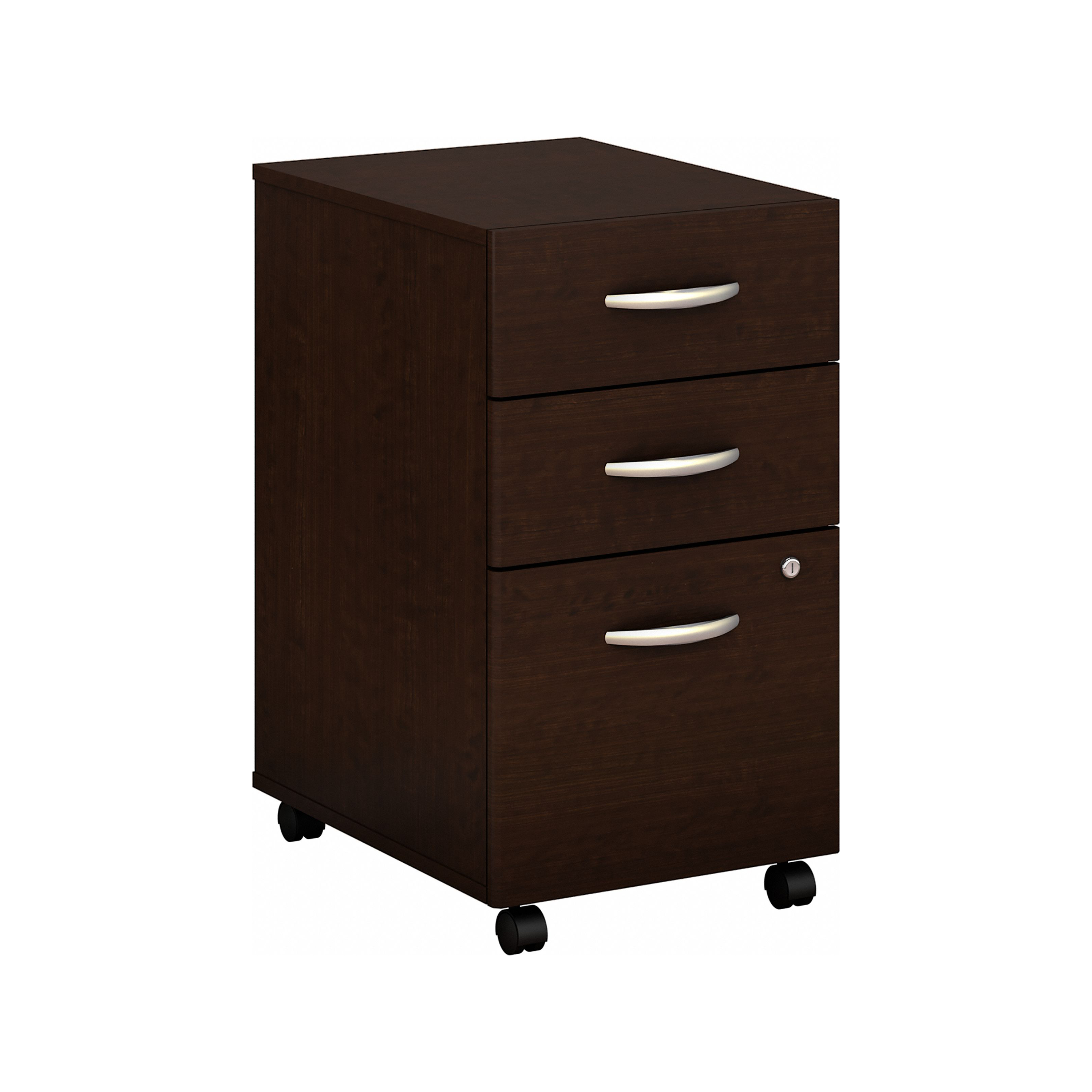 Shop Bush Business Furniture Series C 3 Drawer Mobile File Cabinet - Assembled 02 WC12953SU #color_mocha cherry