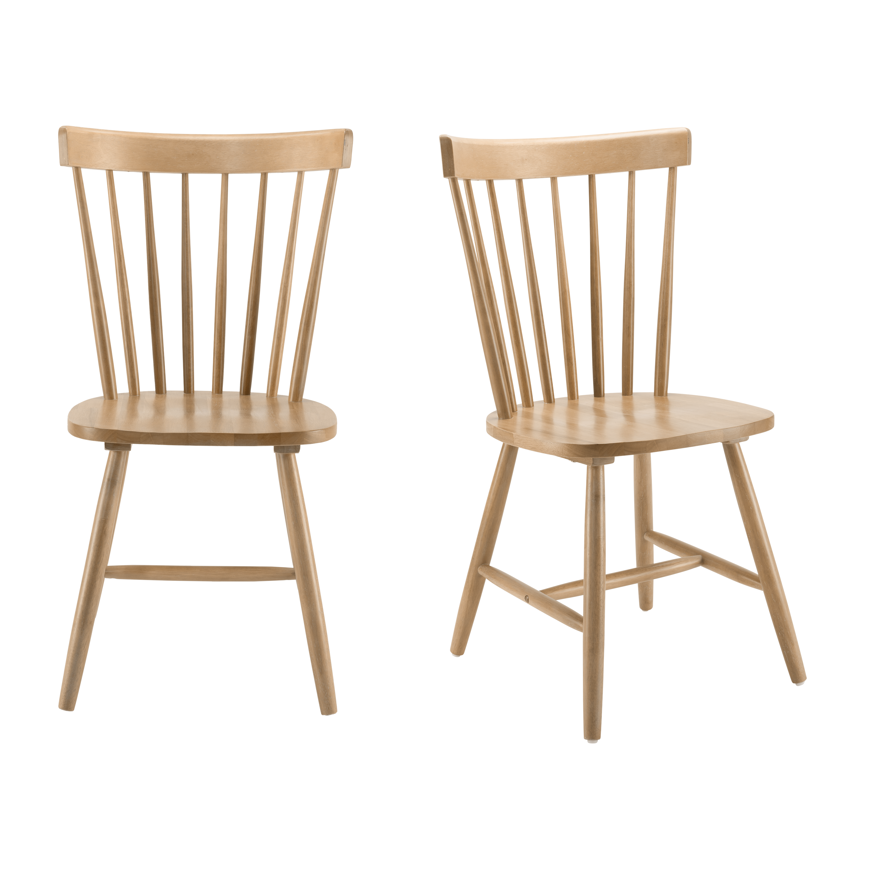 Shop Bush Furniture Windsor High Back Spindle Dining Chairs - Set of 2 02 WDNCH02NHS-03 #color_natural honey brown