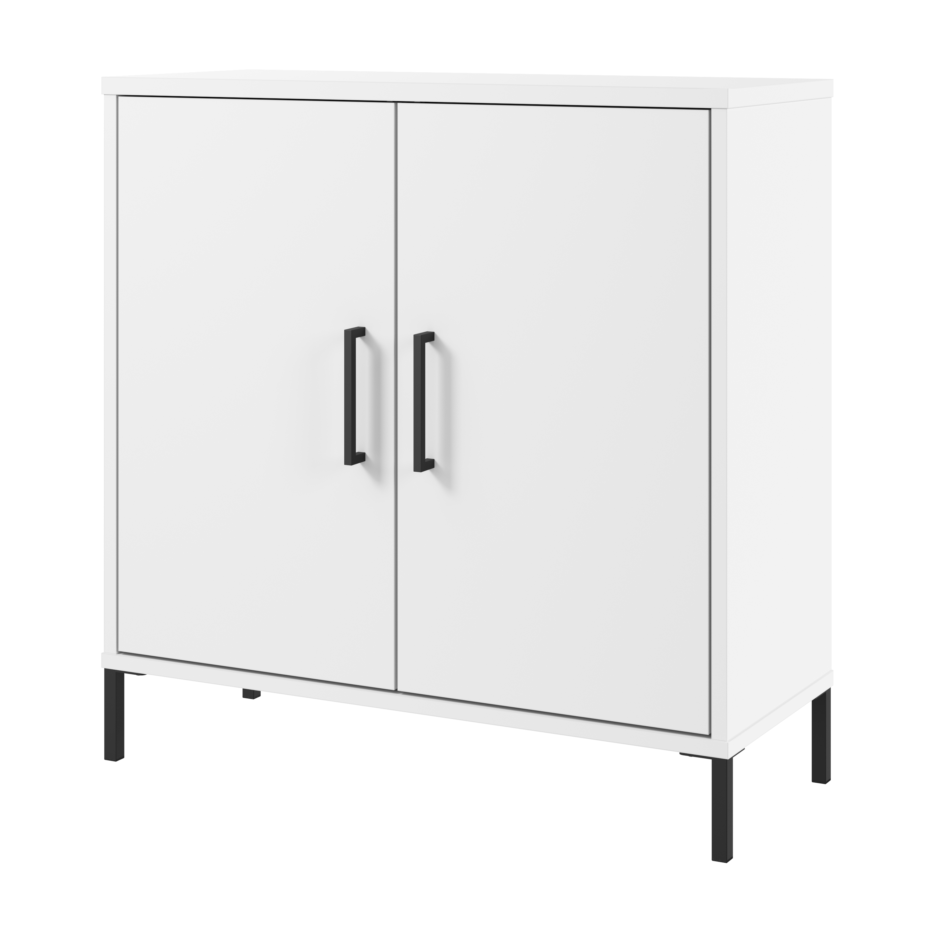 Shop Bush Furniture Soho Low Storage Cabinet with Doors 02 SHS229WH-Z #color_white