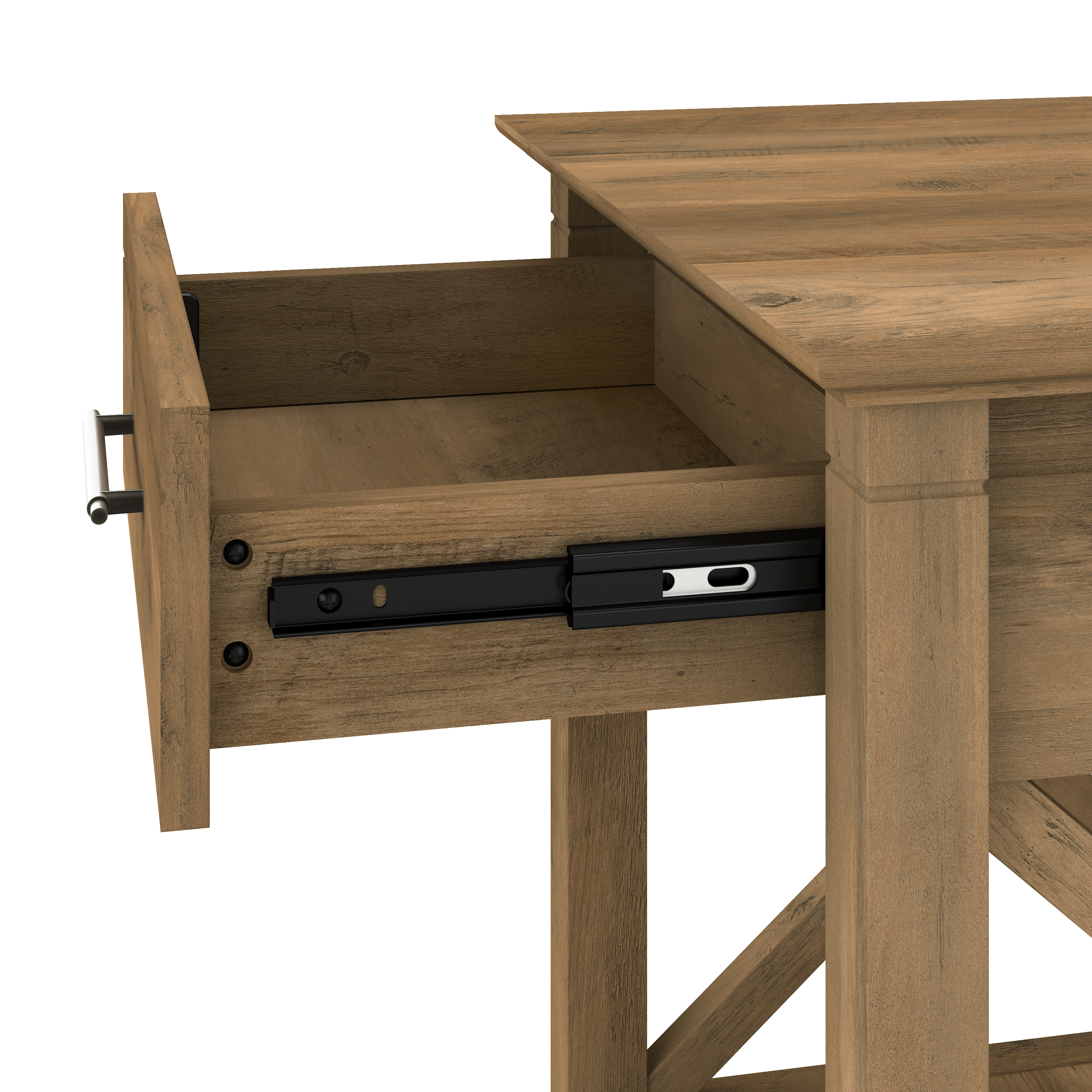 Shop Bush Furniture Key West Nightstand with Drawer 07 KWT120RCP-Z #color_reclaimed pine