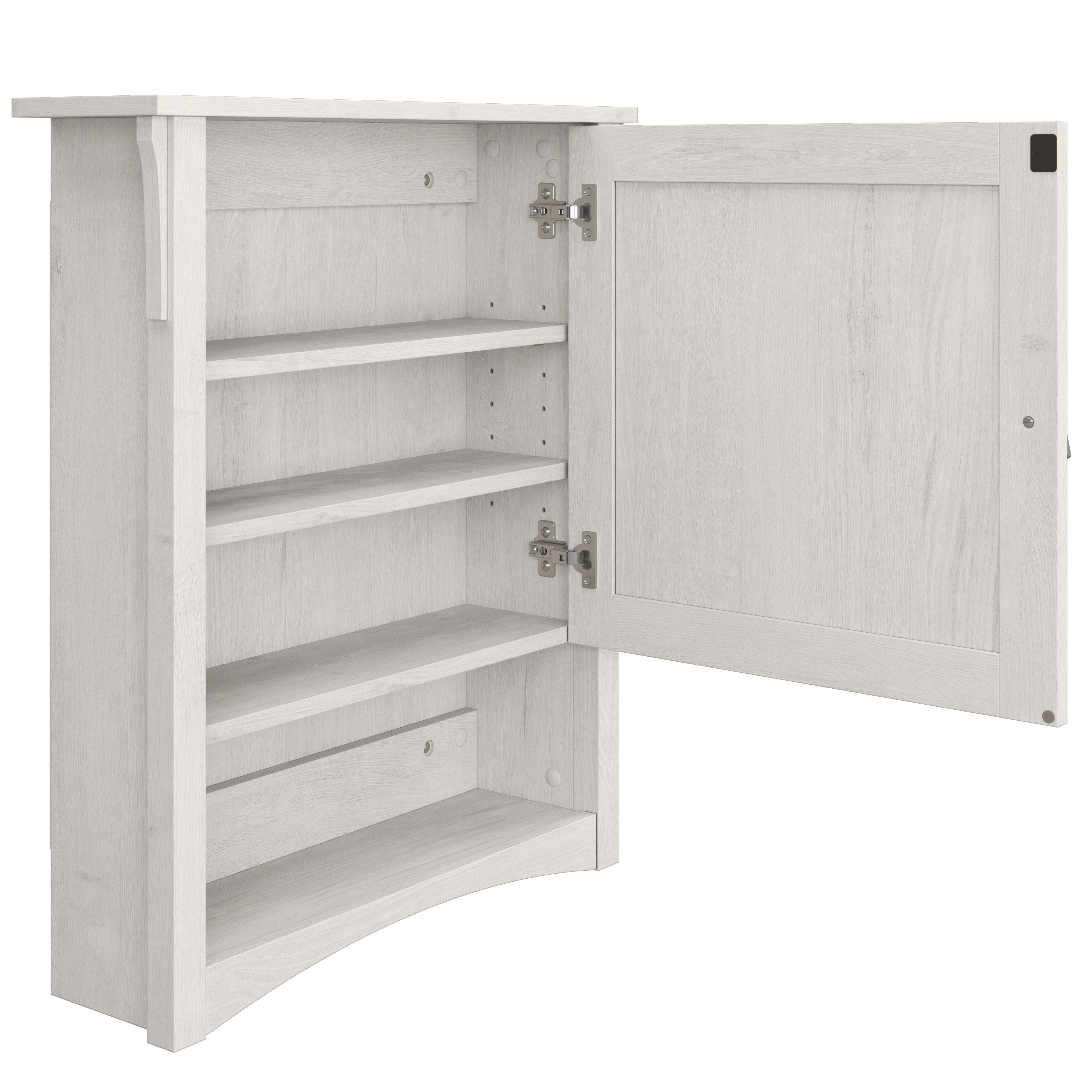 Shop Bush Furniture Salinas 48W Double Vanity Set with Sinks and Medicine Cabinets 07 SAL032LW #color_linen white oak