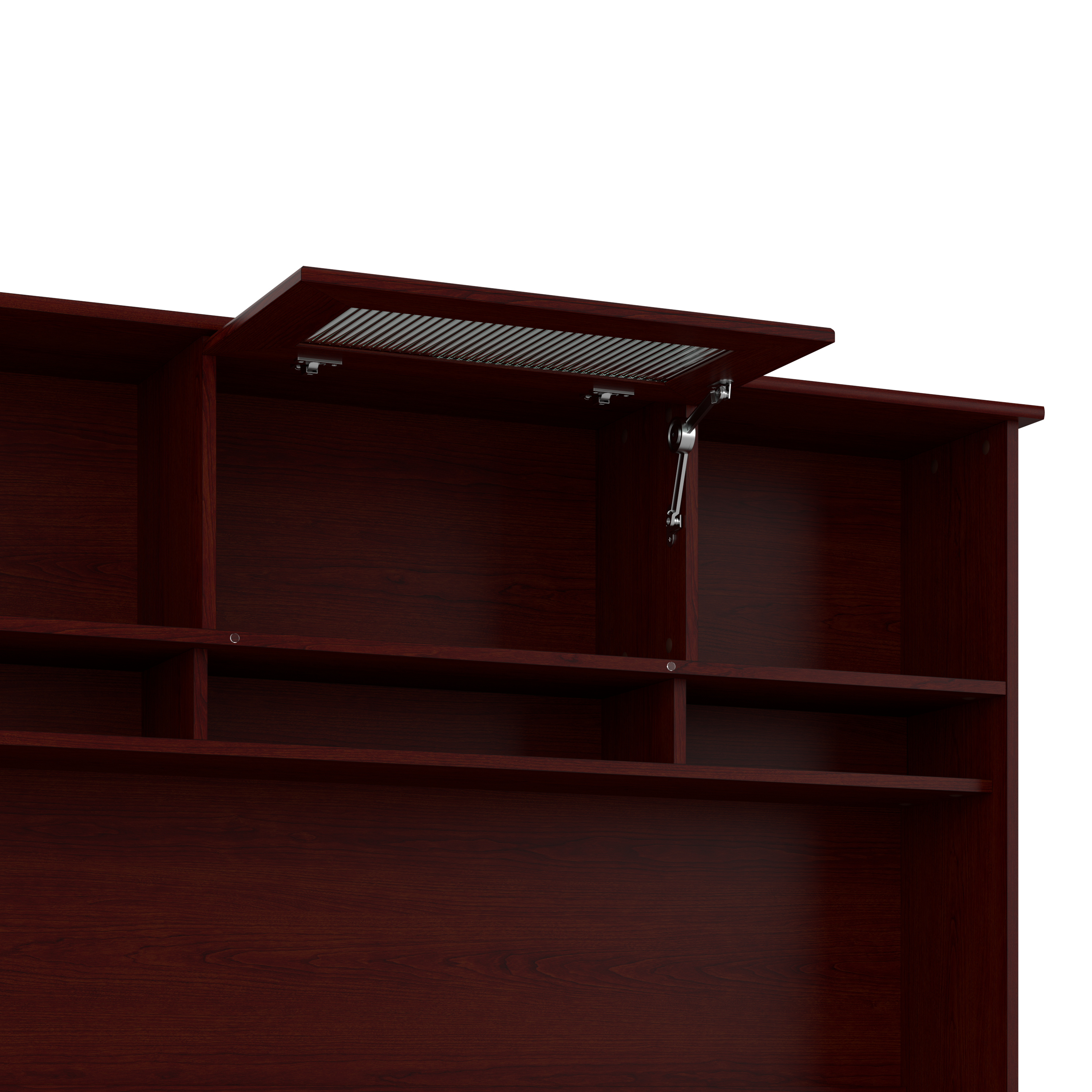 Shop Bush Furniture Cabot 60W Computer Desk with Hutch 07 CAB042HVC #color_harvest cherry