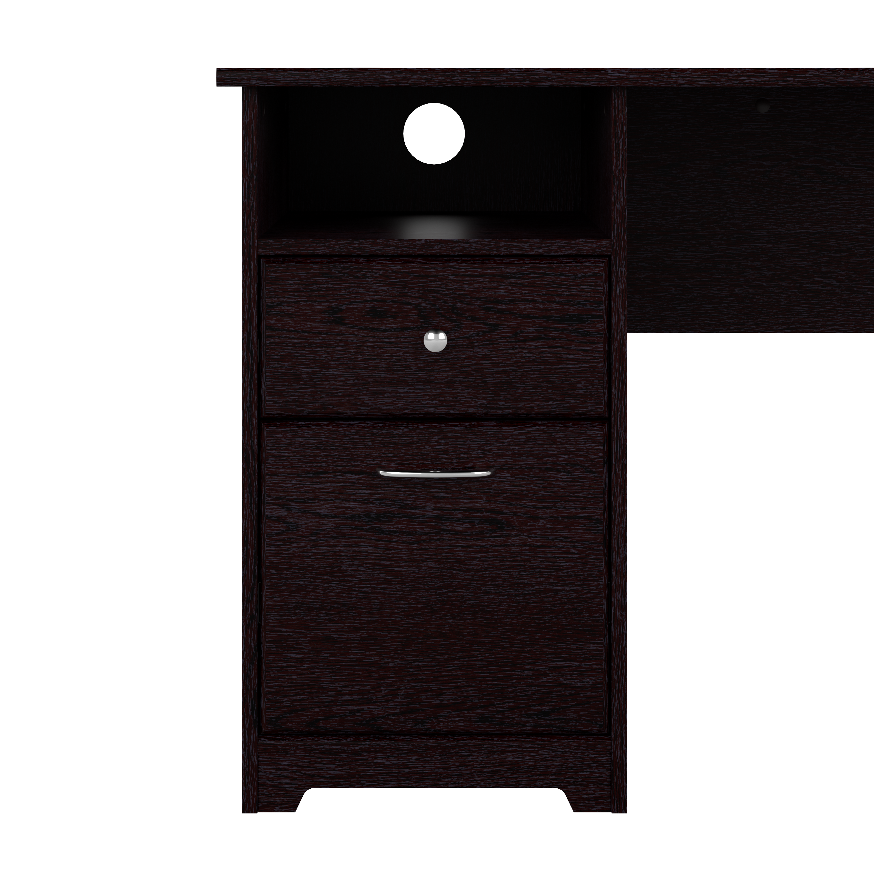 Shop Bush Furniture Cabot 72W L Shaped Computer Desk with Drawers 08 CAB051EPO #color_espresso oak