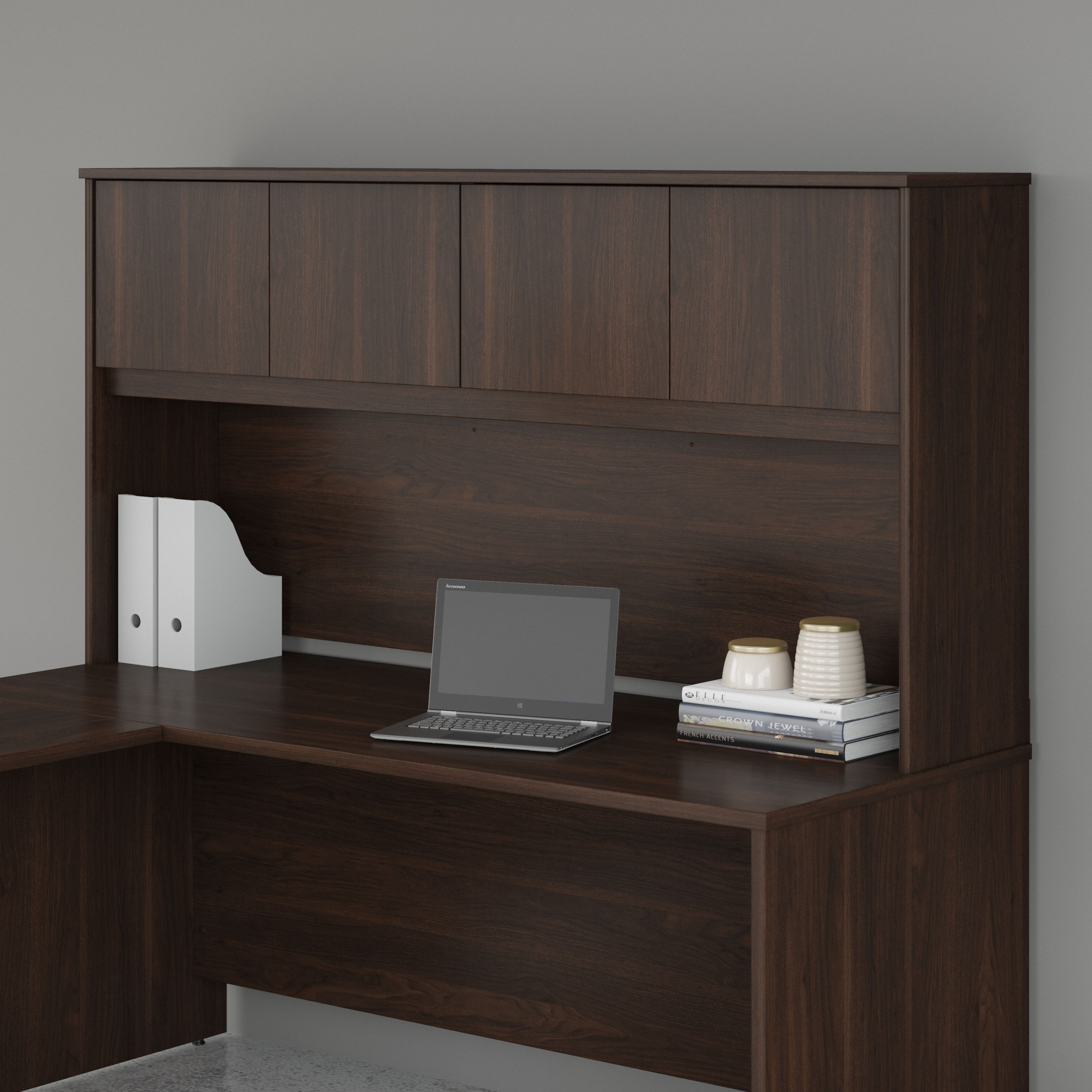 Shop Bush Business Furniture Studio C 72W Desk Hutch 01 SCH172BW #color_black walnut
