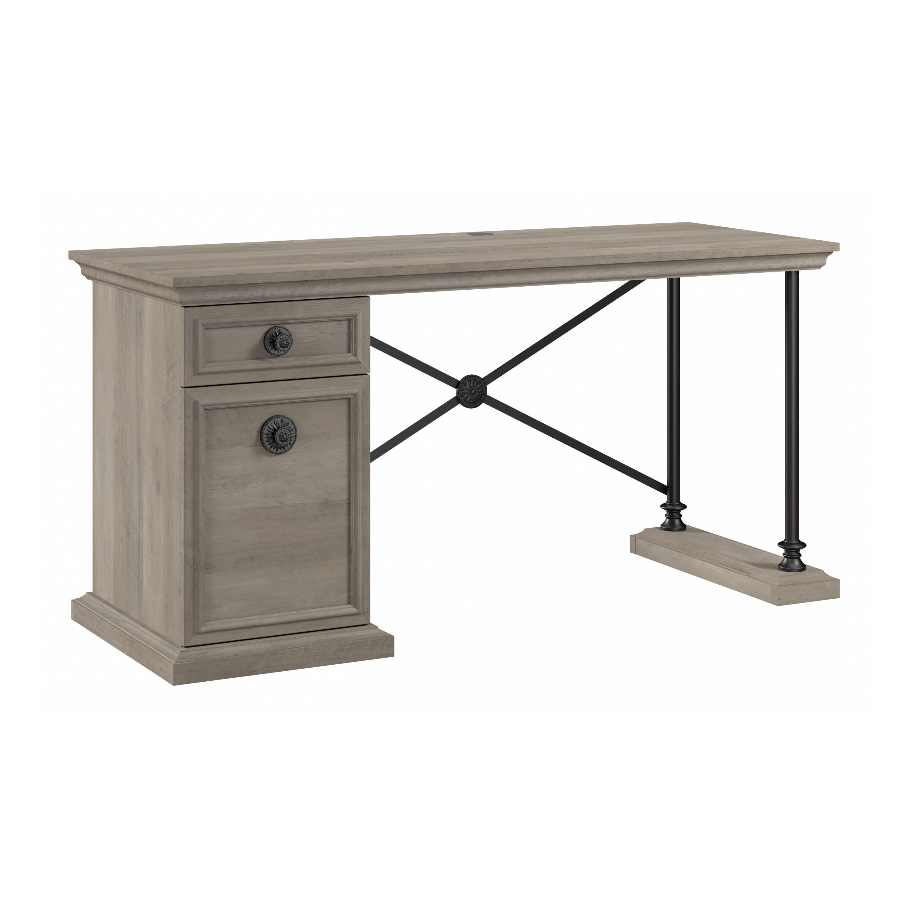 Shop Bush Furniture Coliseum 60W Designer Desk with Storage 02 CSD160DG-03 #color_driftwood gray