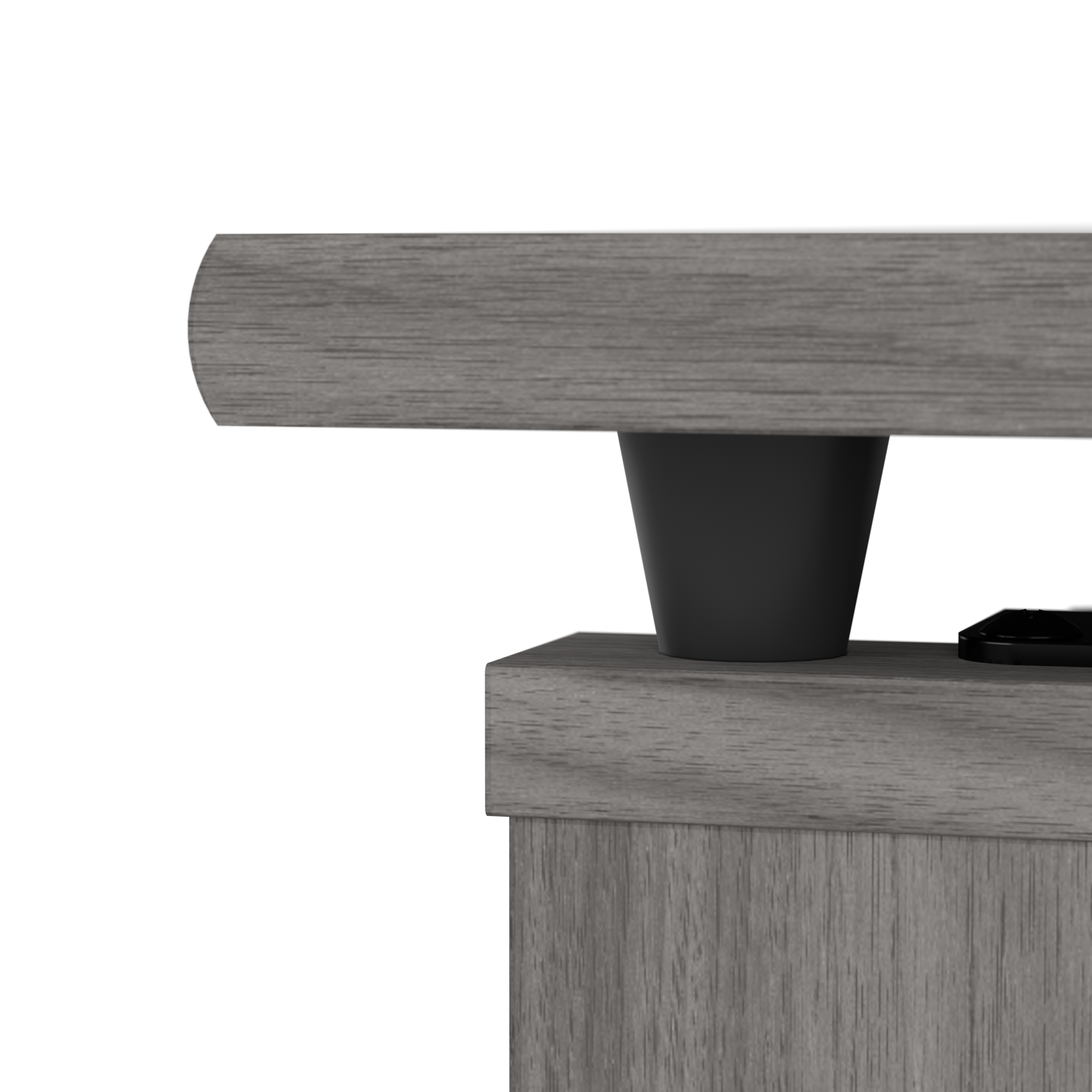 Shop Bush Furniture Cabot 60W 3 Position Sit to Stand L Shaped Desk with Hutch 07 CAB045MG #color_modern gray