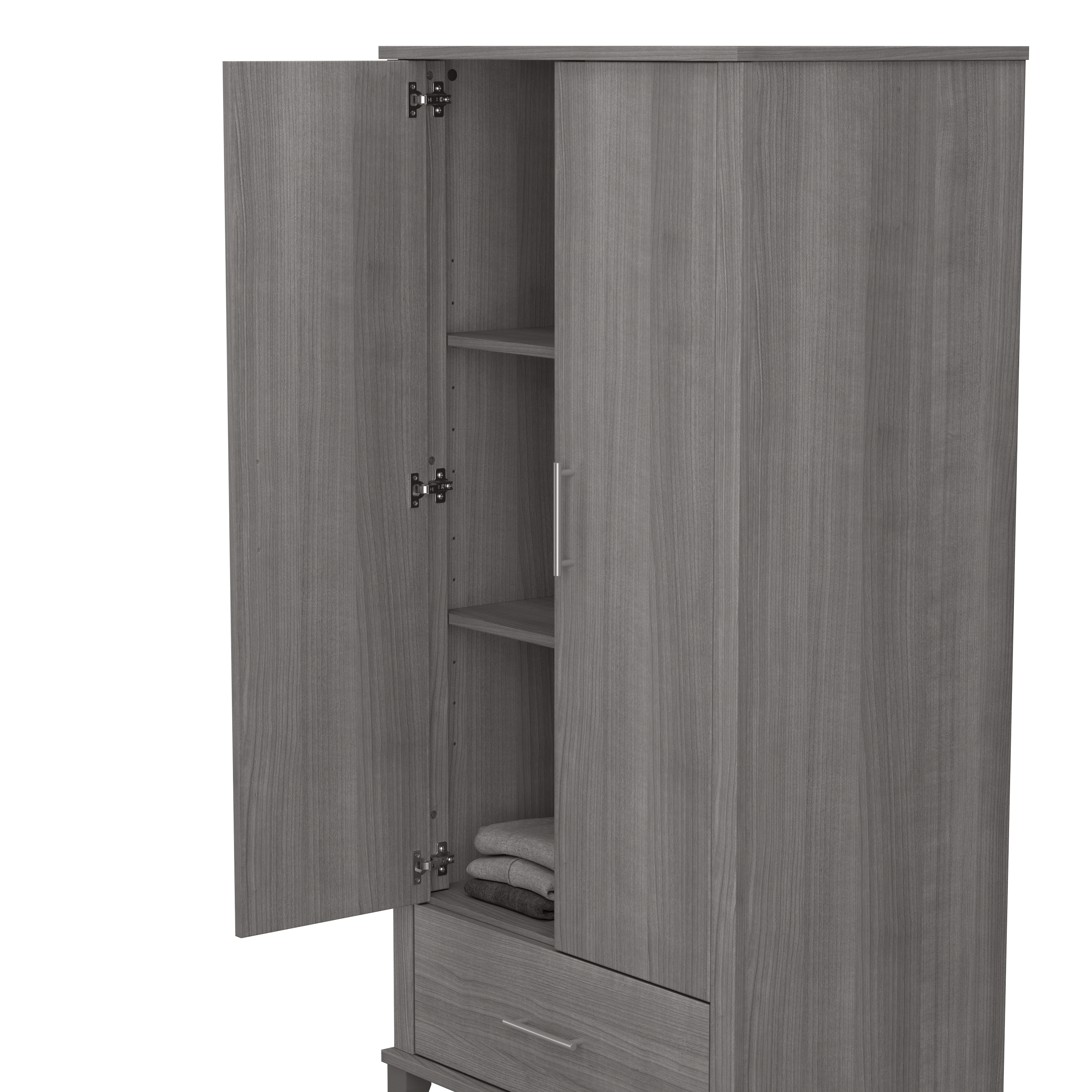 Shop Bush Furniture Somerset Large Armoire Cabinet 08 STS166PGK #color_platinum gray