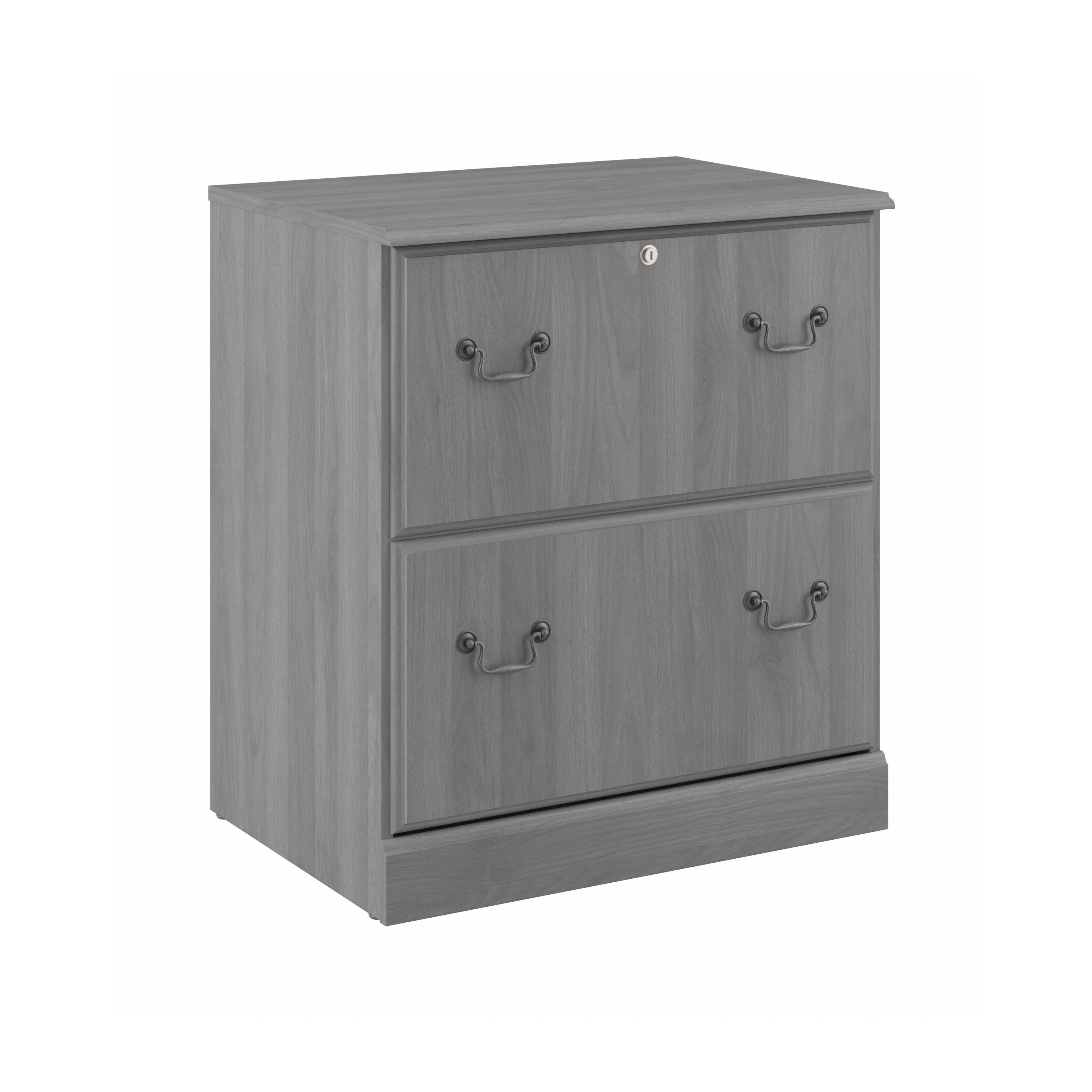 Shop Bush Furniture Saratoga 2 Drawer Lateral File Cabinet 02 EX45854-03 #color_modern gray/harvest cherry