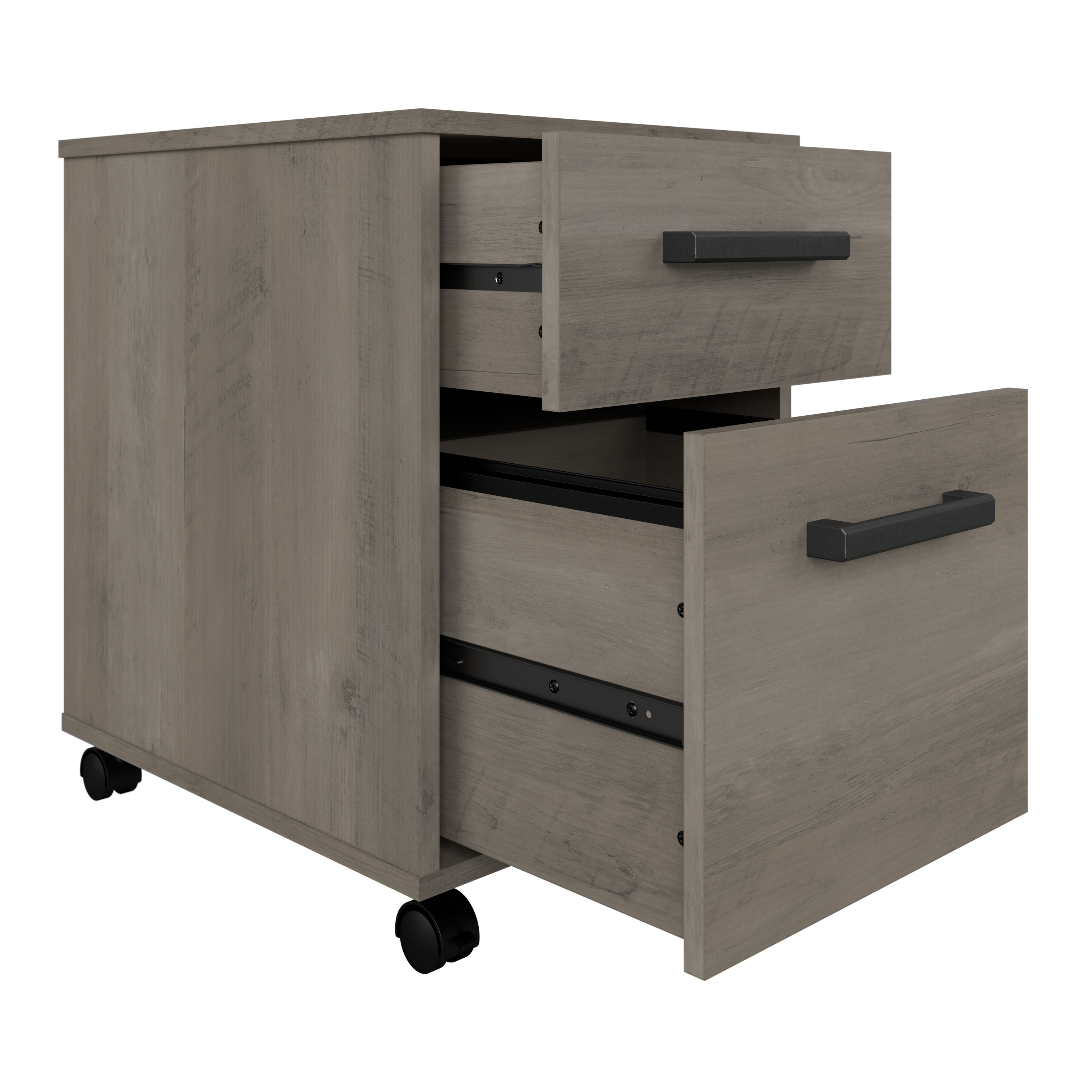 Shop Bush Furniture City Park 60W Industrial Writing Desk with Mobile File Cabinet 07 CPK004DG #color_driftwood gray