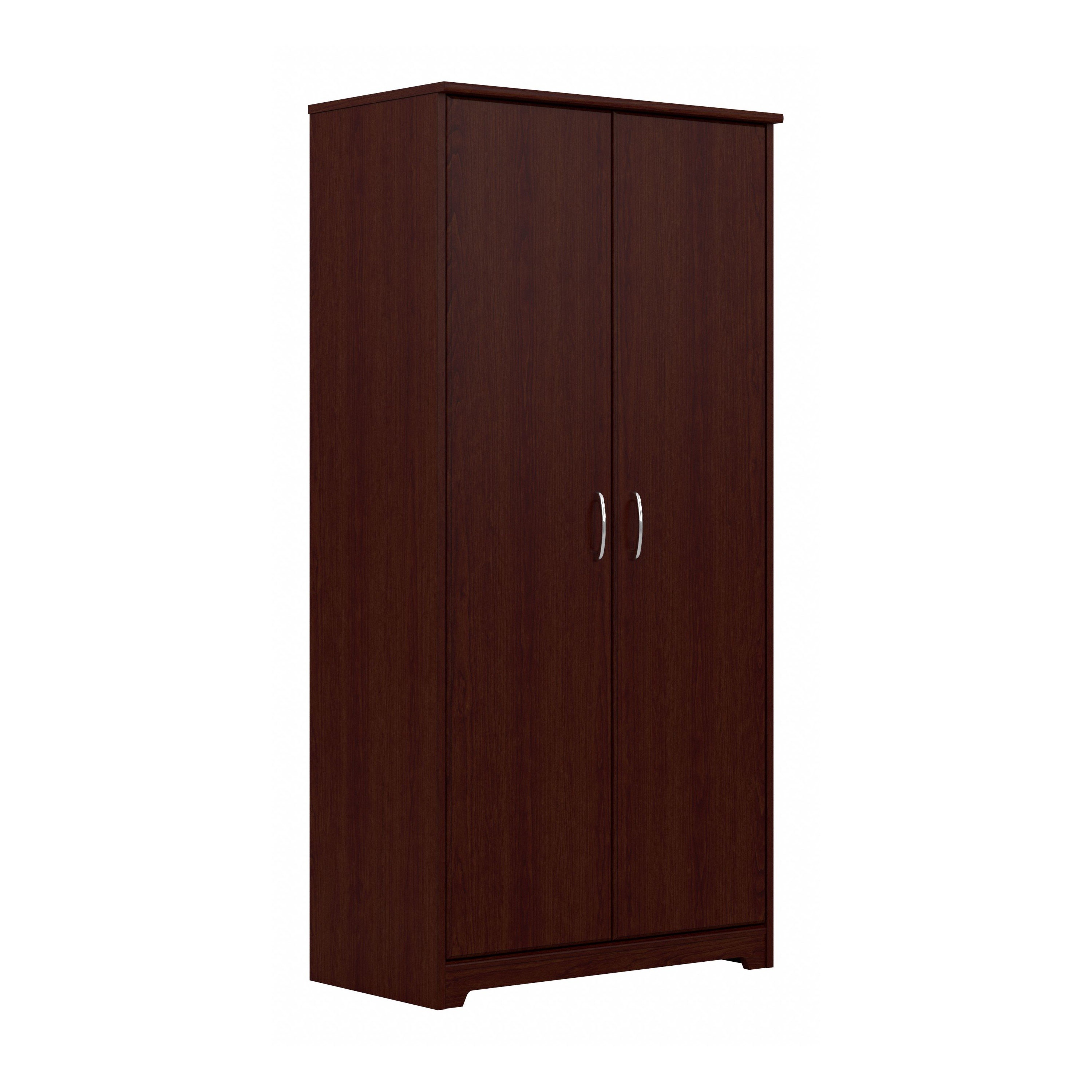 Shop Bush Furniture Cabot Tall Kitchen Pantry Cabinet with Doors 02 WC31499-Z #color_harvest cherry