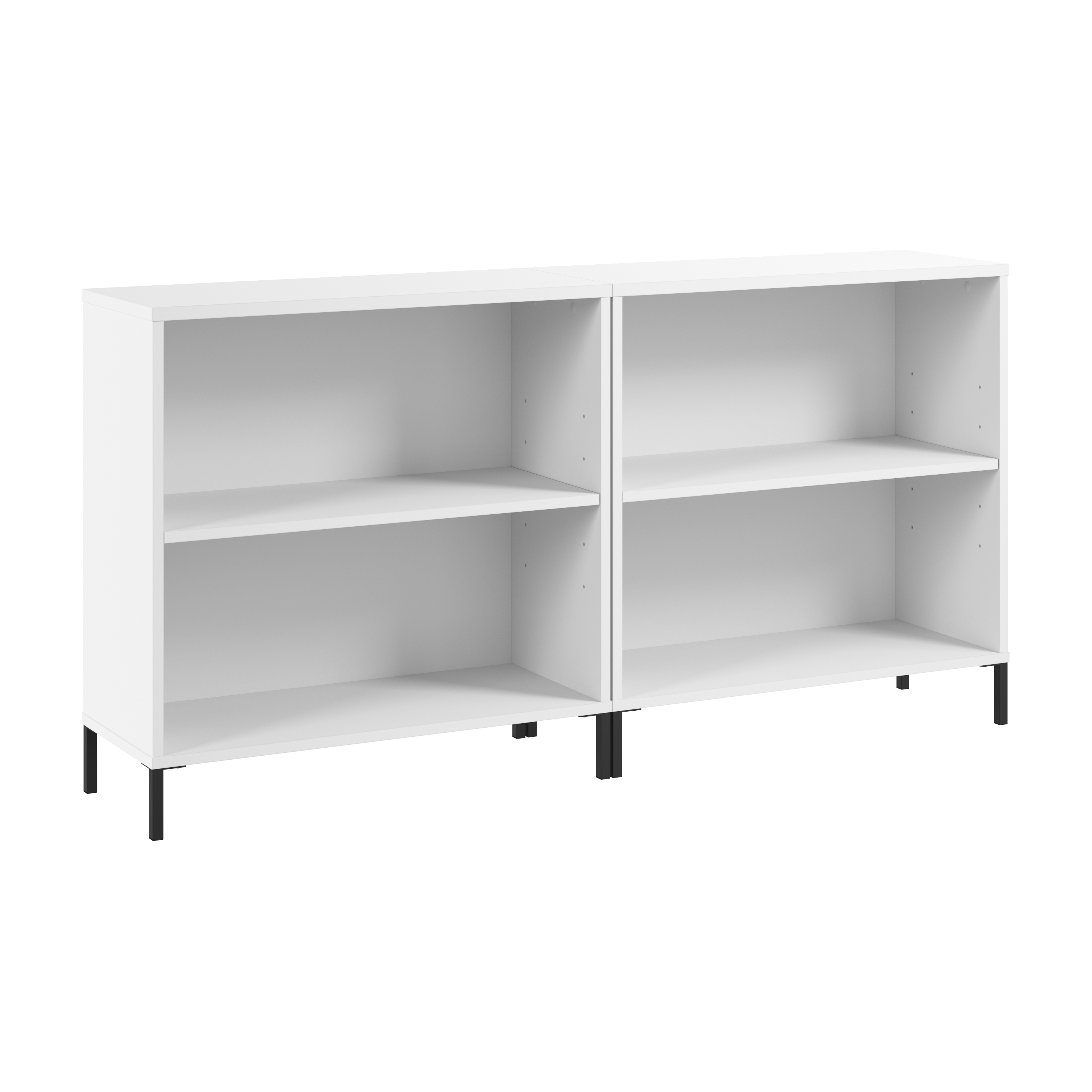 Shop Bush Furniture Essence 2 Shelf Bookcase - Set of 2 02 ESE003WH #color_white