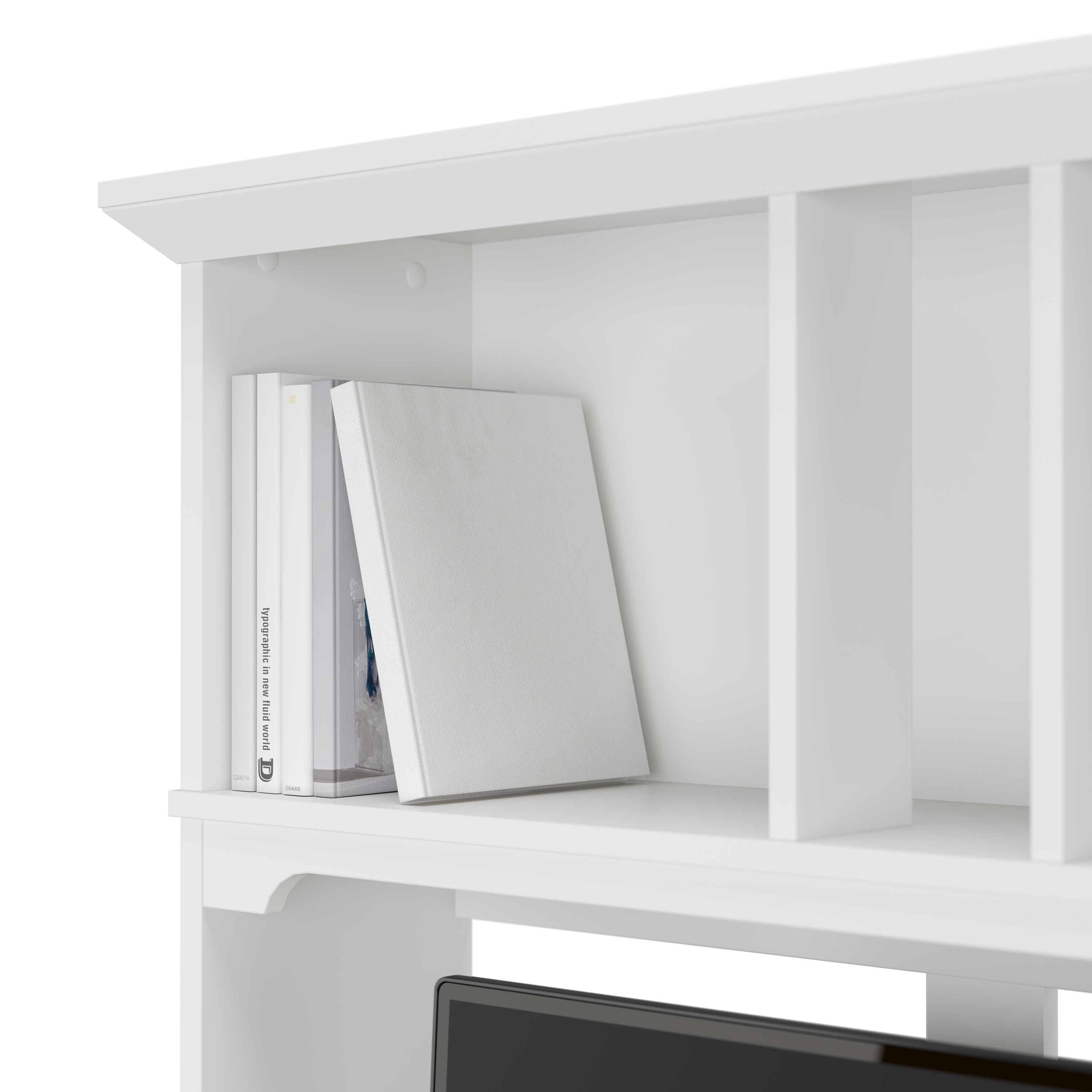 Shop Bush Furniture Salinas 60W Hutch for L Shaped Desk 07 SAH160G2W-03 #color_pure white