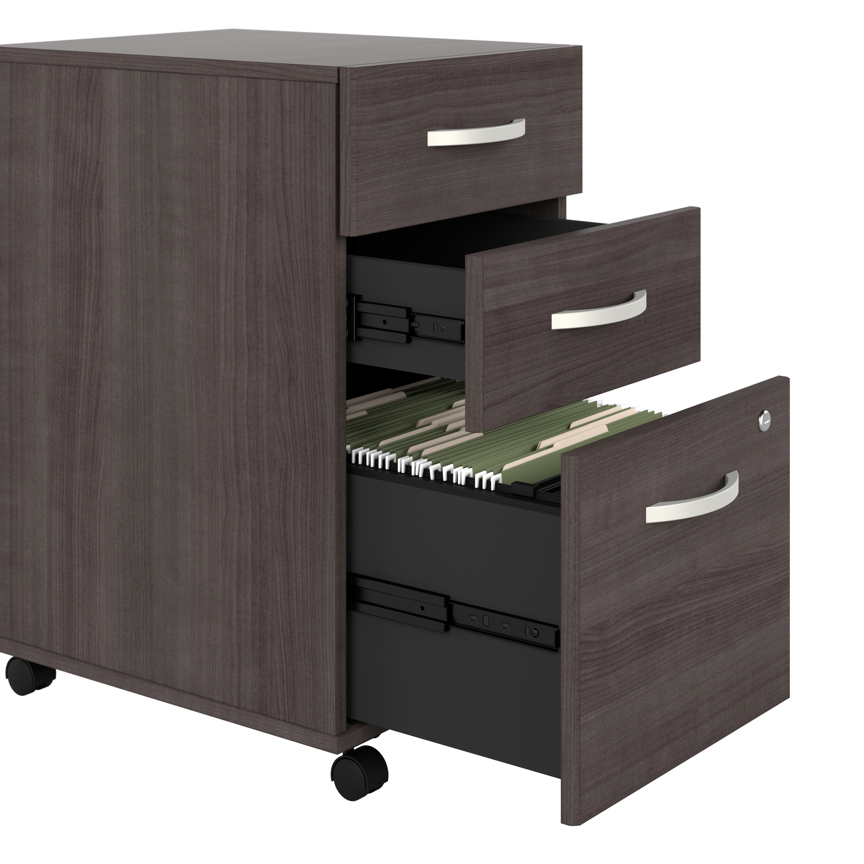 Shop Bush Business Furniture Studio A 36W Small Computer Desk with 3 Drawer Mobile File Cabinet 03 STA005SGSU #color_storm gray