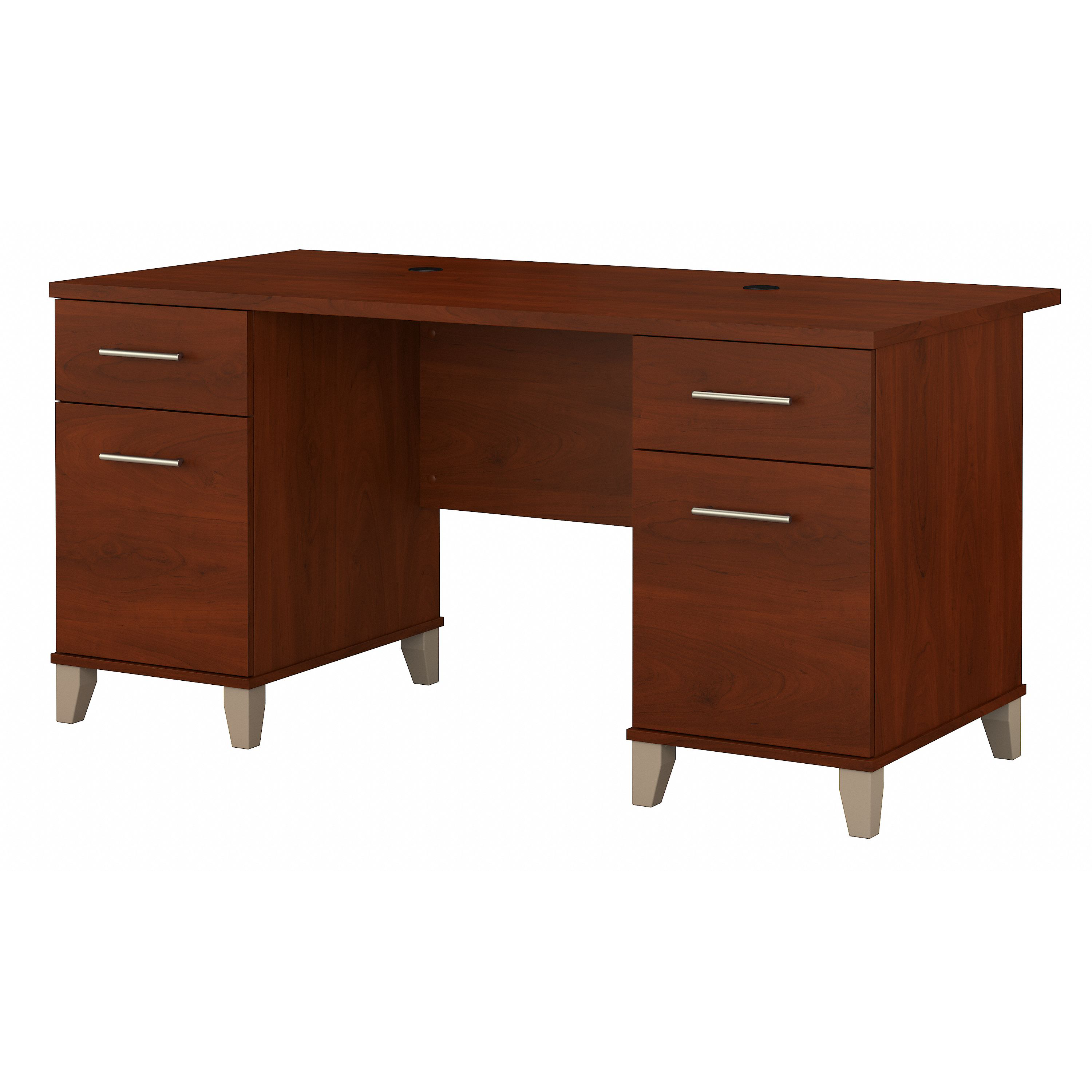 Shop Bush Furniture Somerset 60W Office Desk with Drawers 02 WC81728K #color_hansen cherry