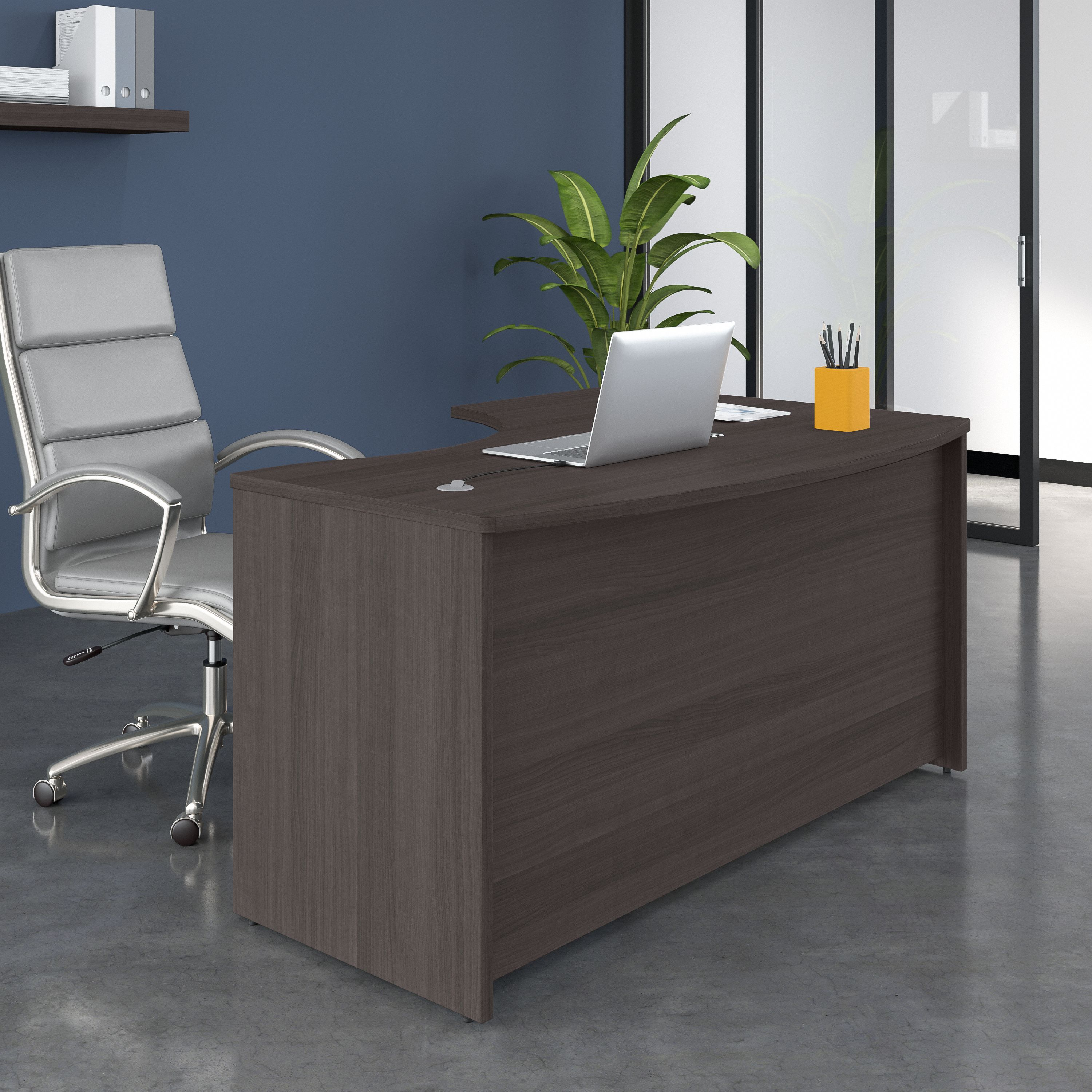 Shop Bush Business Furniture Studio C 60W x 43D Left Hand L-Bow Desk Shell 01 SCD660SG #color_storm gray