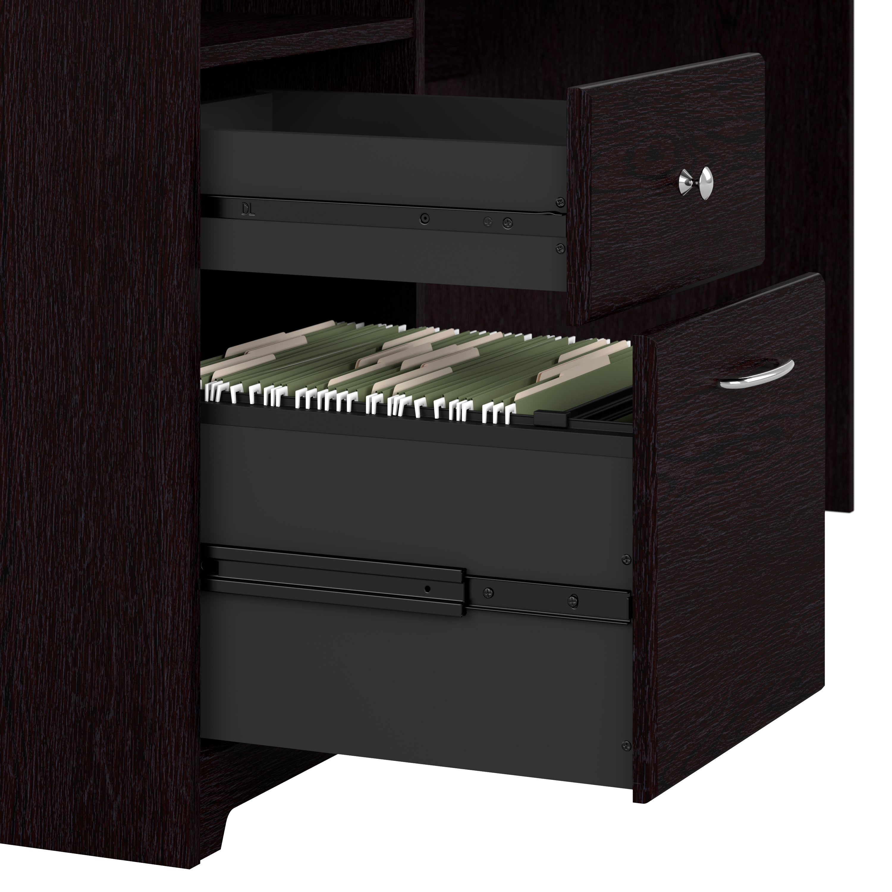 Shop Bush Furniture Cabot 60W Computer Desk with Hutch 09 CAB042EPO #color_espresso oak