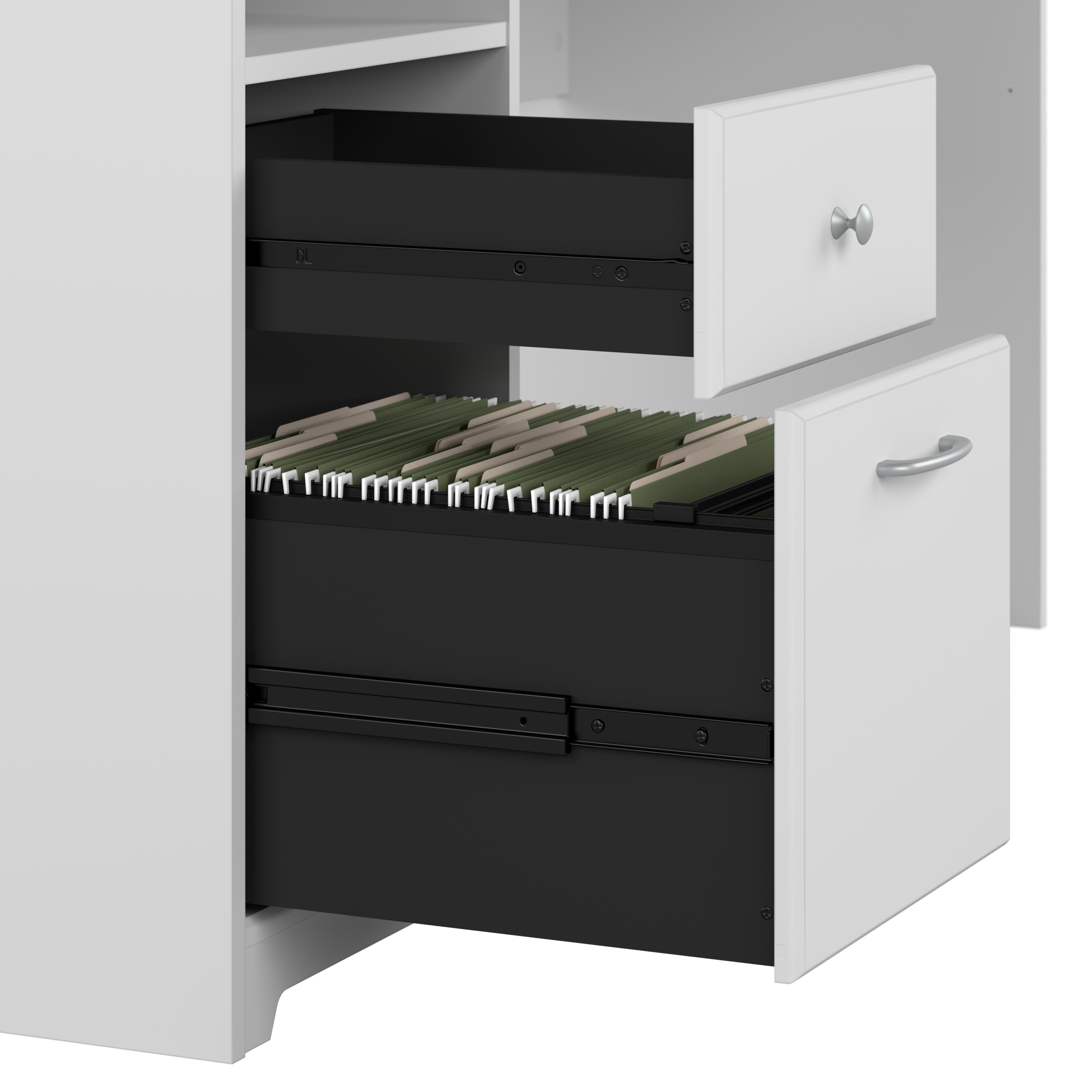 Shop Bush Furniture Cabot 72W L Shaped Computer Desk with Hutch and Drawers 09 CAB053WHN #color_white