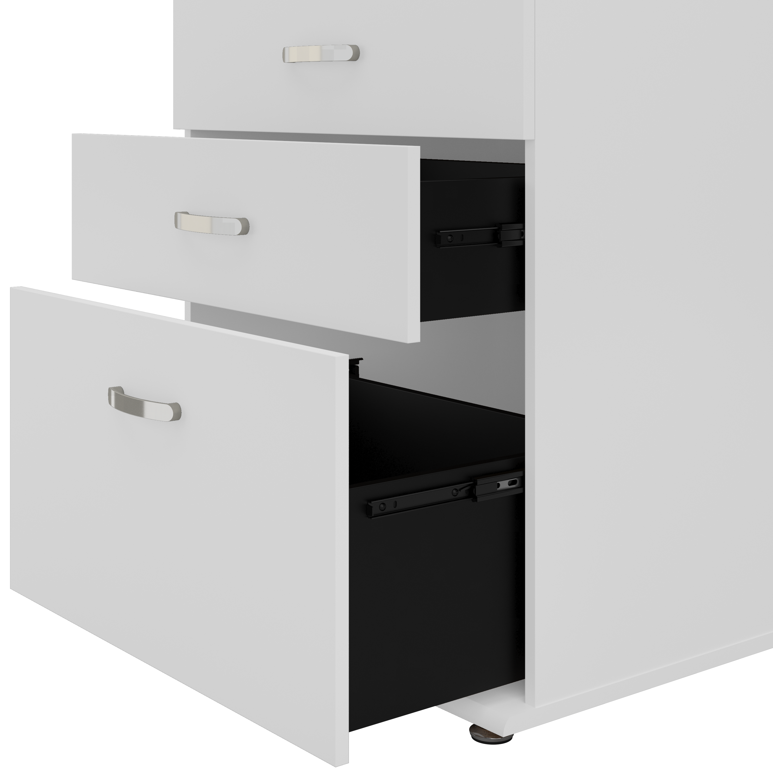 Shop Bush Business Furniture Universal Laundry Room Storage Cabinet with Drawers 07 LNS328WH-Z #color_white